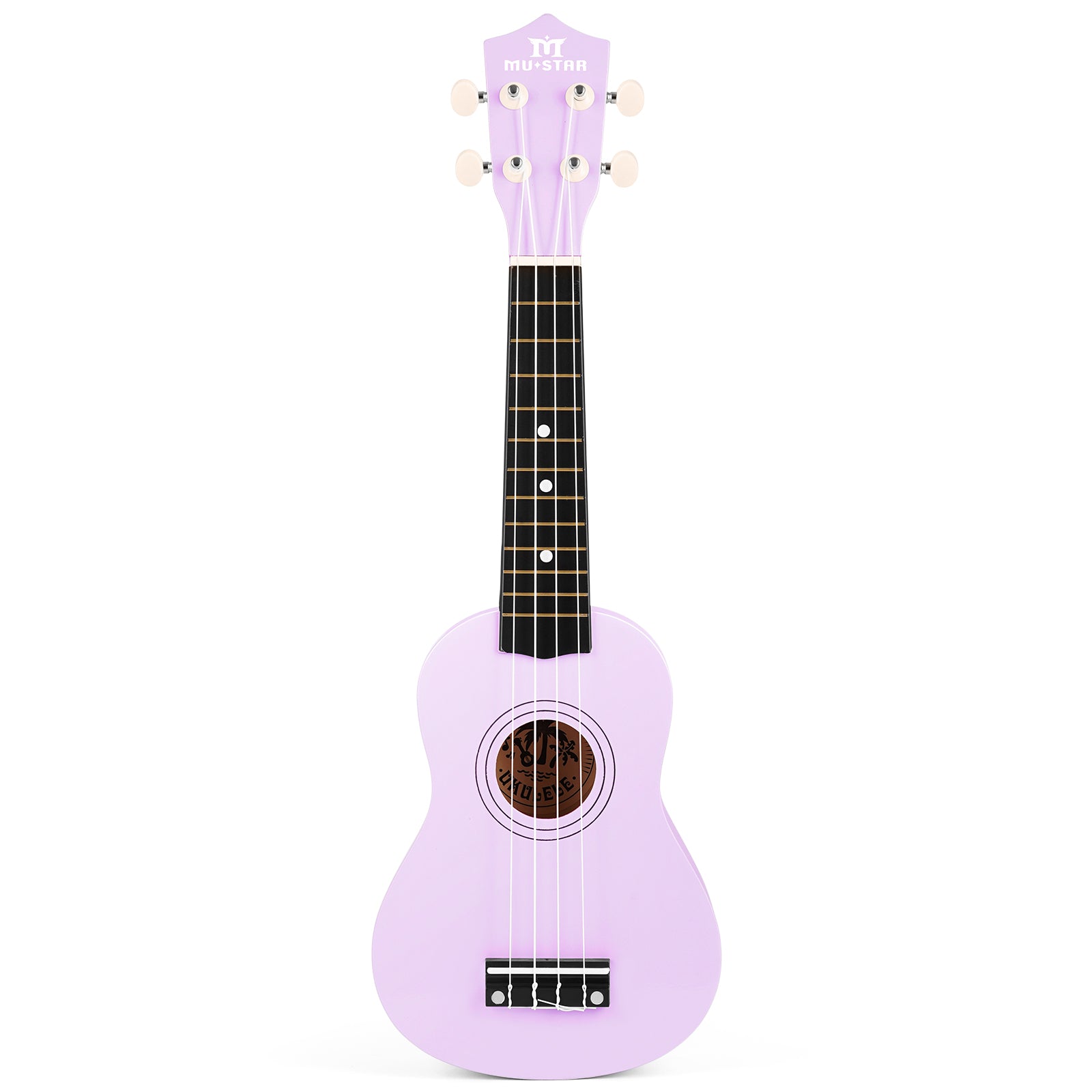 MUSTAR MU-1800, 21 Inch Soprano Ukulele for Beginners Kids Macaron Light purple