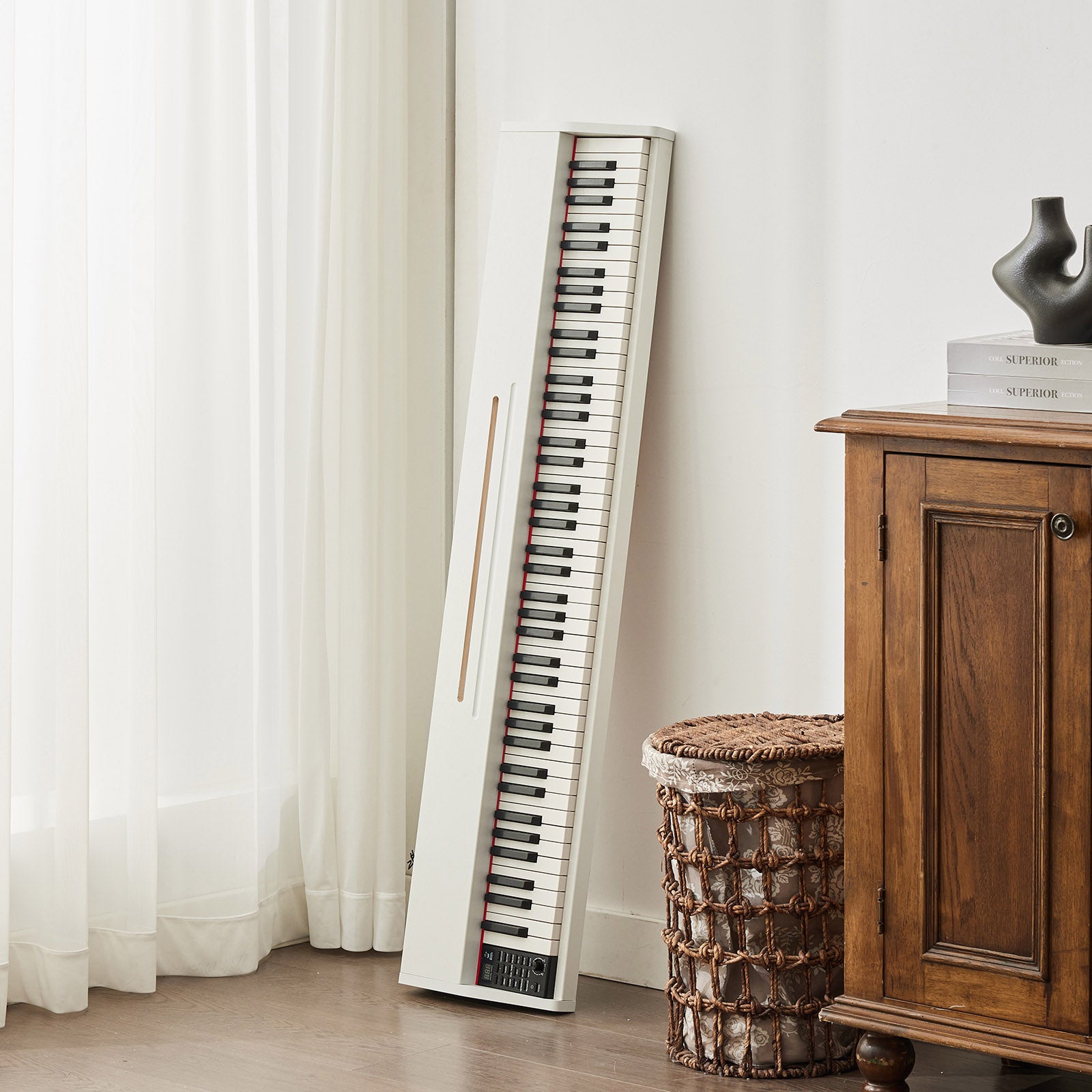 MUSTAR MDP-2200, 88 Semi Weighted Key Digital Piano With Stool, Electronic Keyboards, Beach, Bluetooth/ MIDI,3 Pedals, 80 demo 600 rhythms 800 tones