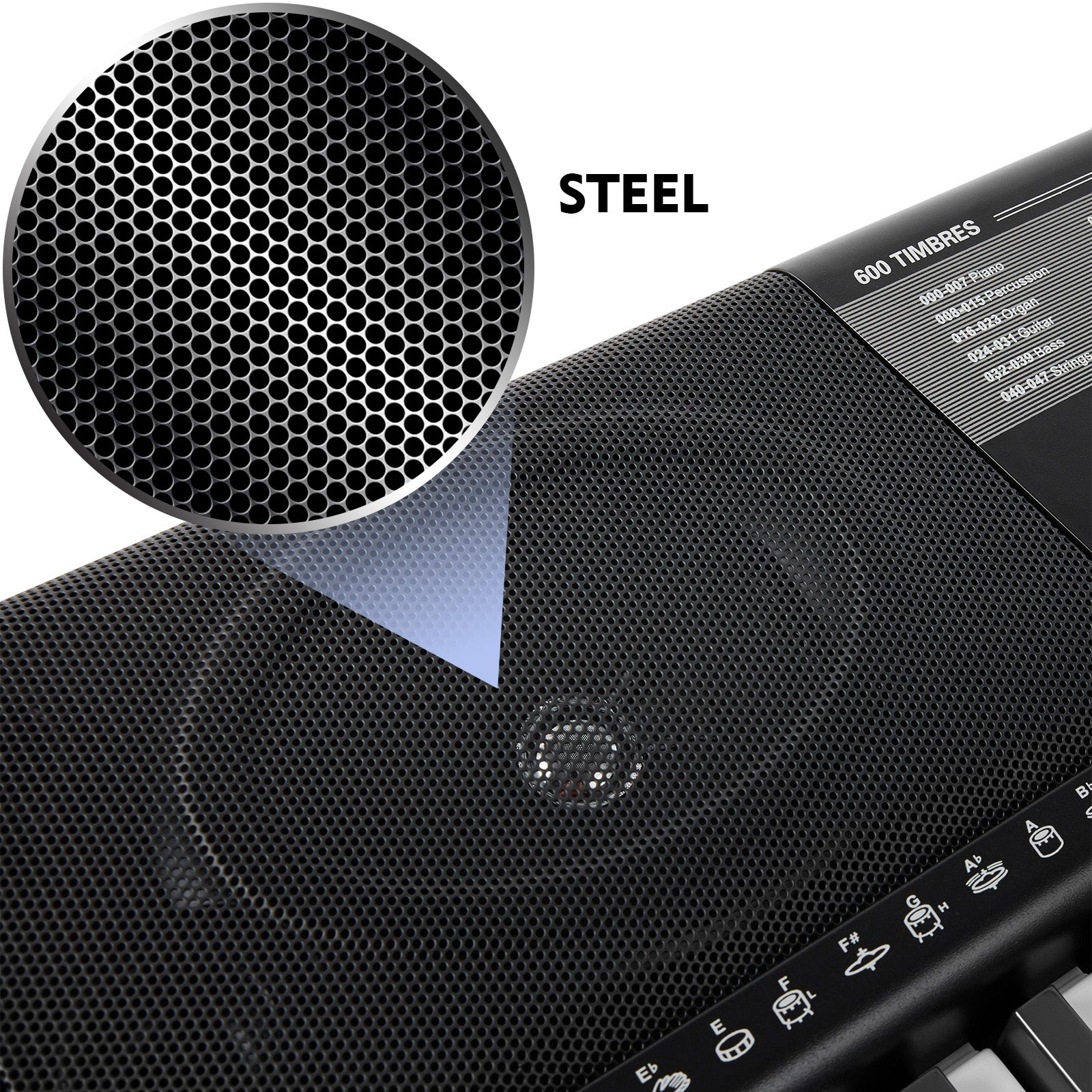 MUSTAR MEKS-500, 61 Key Portable Electronic Keyboard, Lighted Up Learning Piano Keyboard, LCD, Beginner Set, Gifts