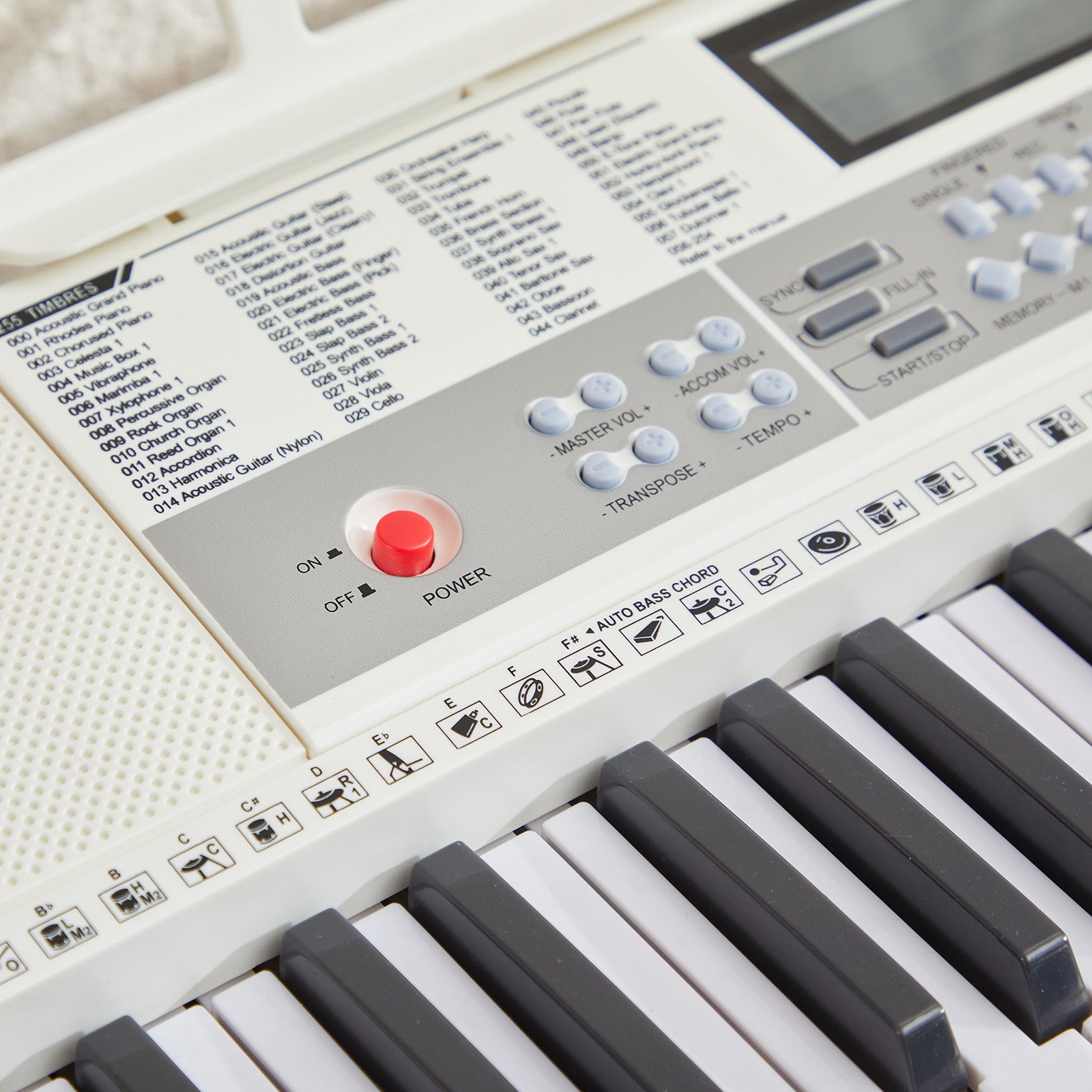 MUSTAR MEKS-900, 61 Key Learning Piano Keyboard, With Lighted Up Keys, For Beginners, White