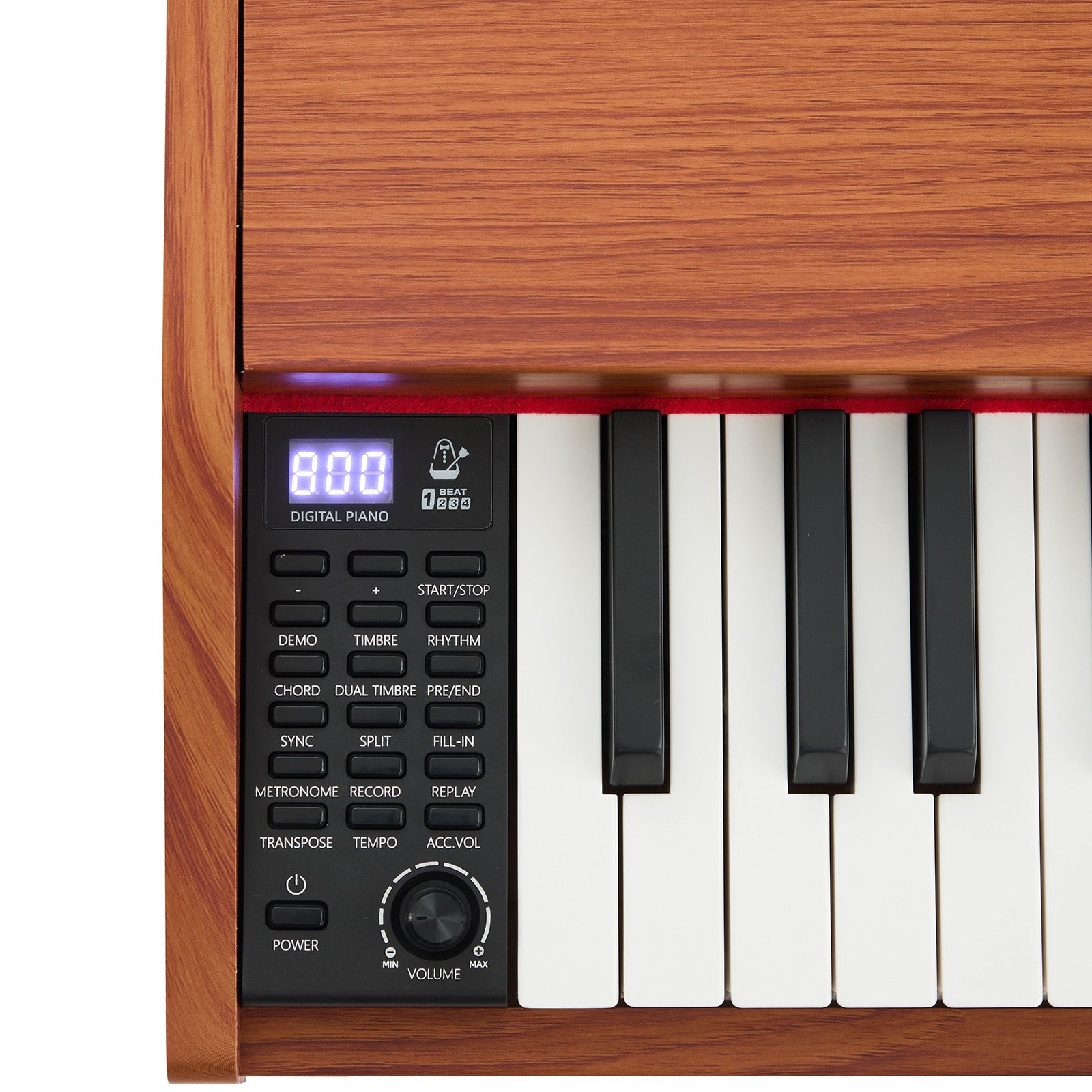 MUSTAR MDP-2300, 88 Semi Weighted Key Digital Piano, Electronic Keyboards, Bluetooth/ MIDI,3 Pedals, 80 demo 600 rhythms 800 tones
