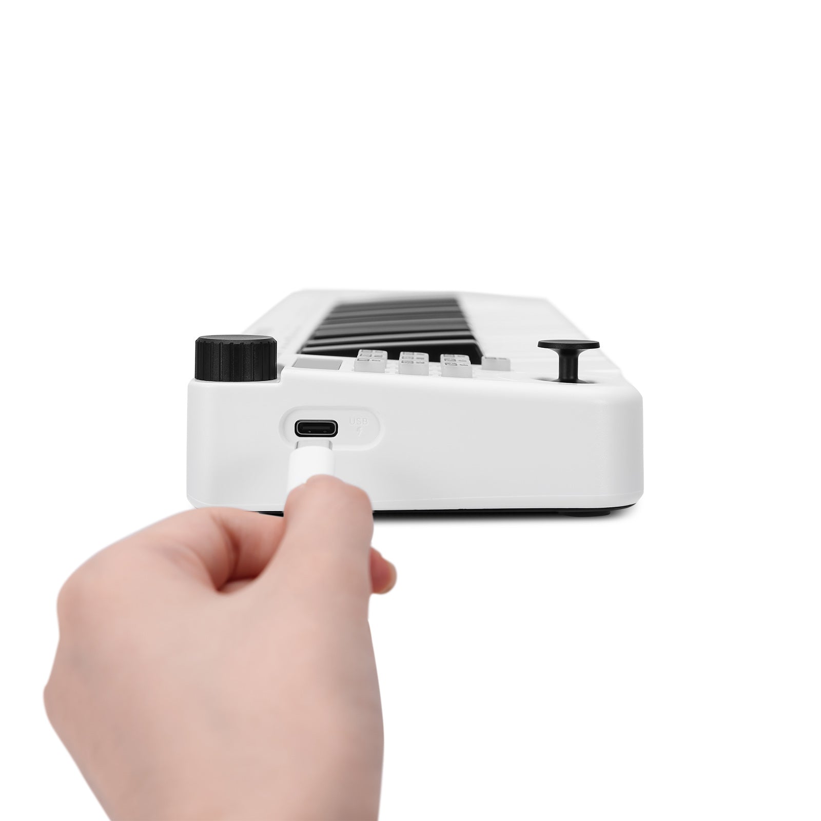 Mustar MM-100, Mini MIDI Keyboard, 25 Key MIDI Controller for Beginner with Dual-Channel Keyboard, Knob, Joystick, Built-in MIDI Clock, LED Display