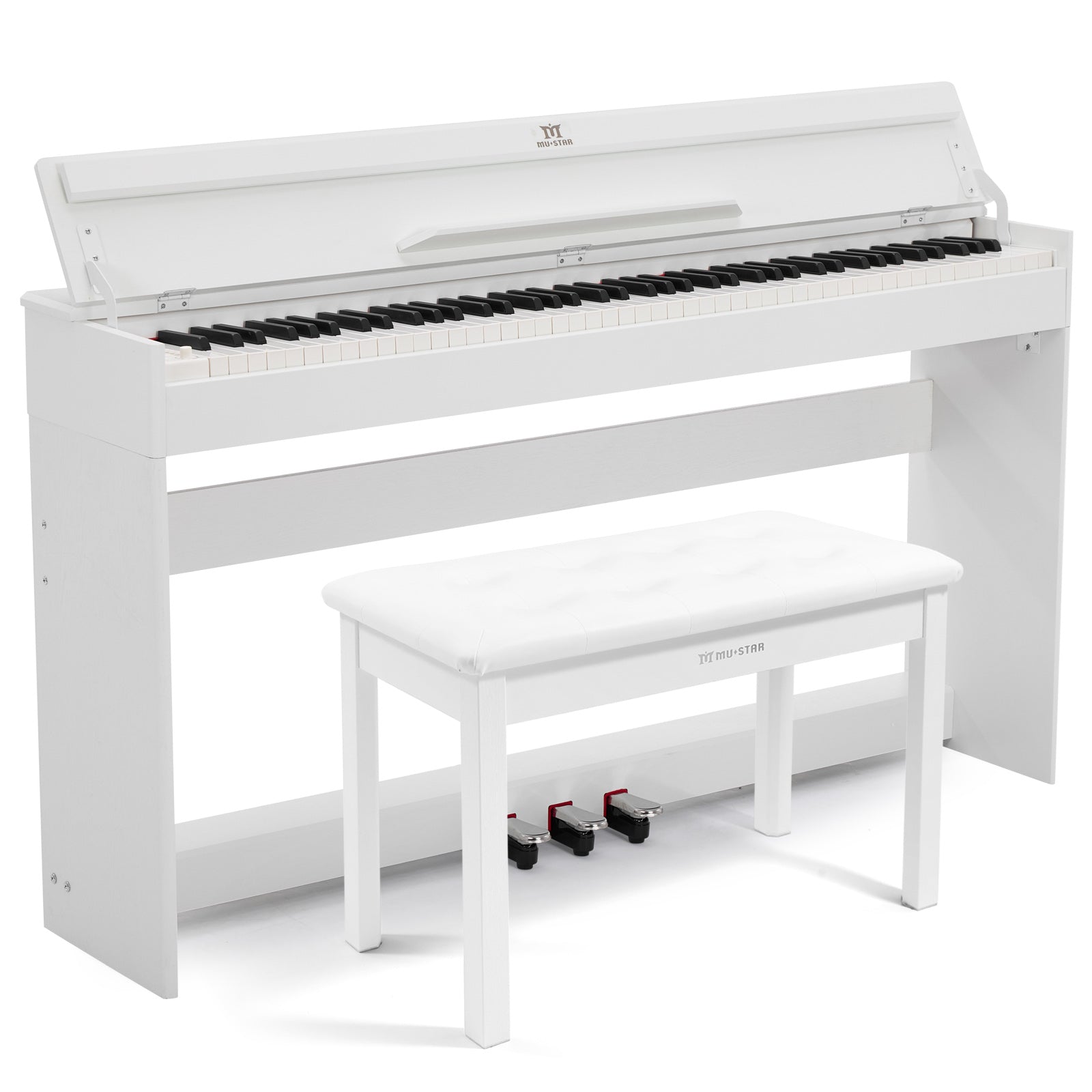 MUSTAR MDP-3300, 88 keys Upright Digital Piano, Fully Weighted Keyboard Piano, FSC Wooden Electronic Keyboards for Beginners
