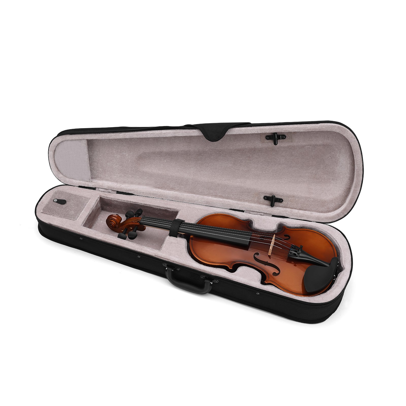 MUSTAR V200, 4/4 Violin for Beginners, Matte Dark-brown, Full Set with Bow, Rosins, Hard Case, Mute, Fingerboard Stickers, Shoulder Rest