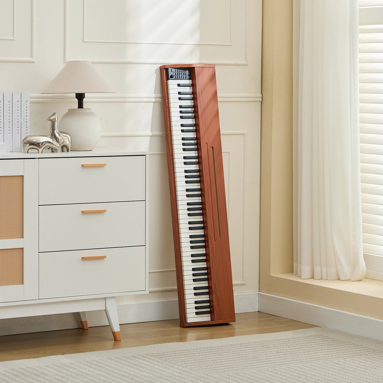 MUSTAR MEP-2300, 88 Semi Weighted Key Digital Piano, Electronic Keyboards, Bluetooth/ MIDI,3 Pedals, 80 demo 600 rhythms 800 tones