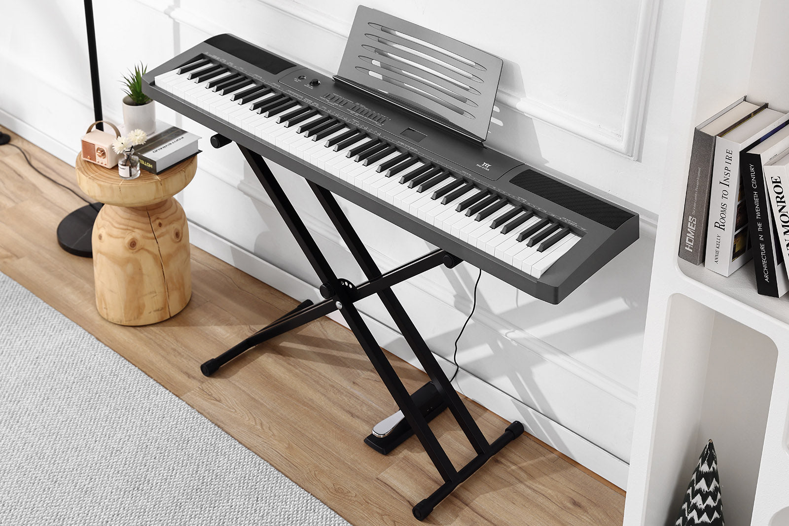 MUSTAR MEP-1800, Digital Piano 88 Keys Electronic Keyboards, Semi Weighted Electric Piano, Lighted up Keys, Sustain Pedal