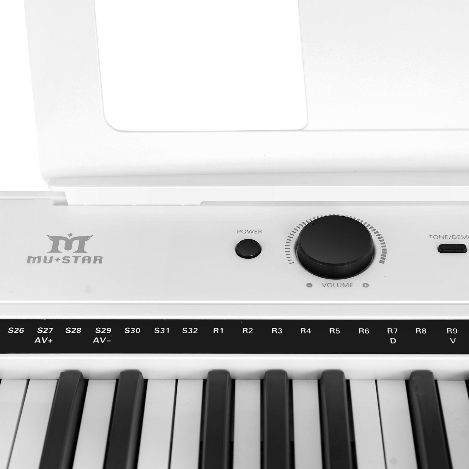 MUSTAR MEP-1400, 88 keys Digital Piano, Semi Weighted Keyboard Piano, Electronic Keyboards for Beginners, Sustain Pedal, USB/MIDI/Bluetooth, ABS, 128 Rhythms, 2 built-in 25W Stereo Speakers, White