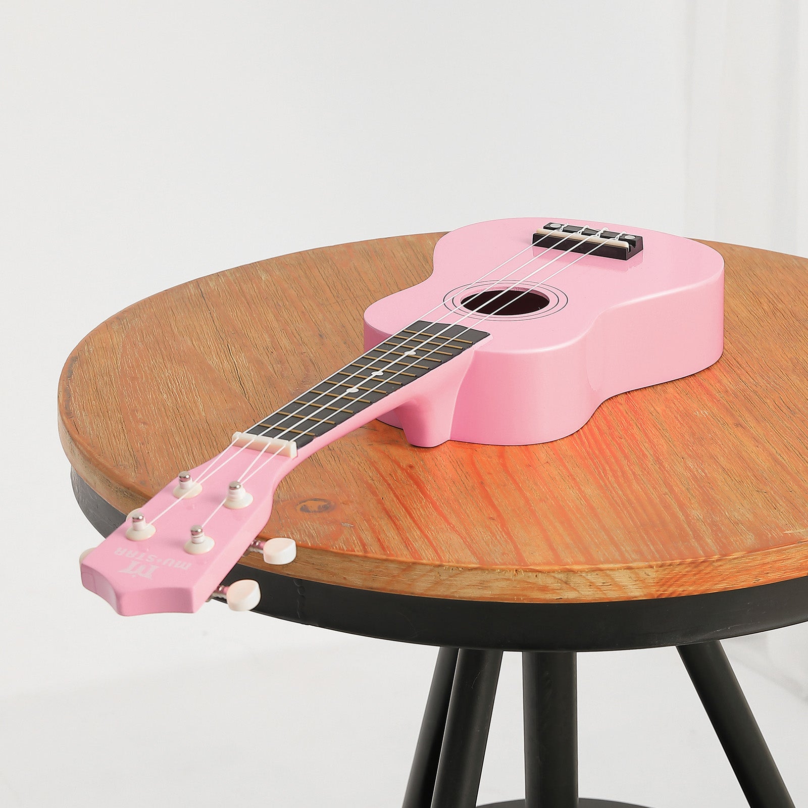 MUSTAR MU-1700, 21 Inch Soprano Ukulele for Beginners Kids Macaron Light Pink