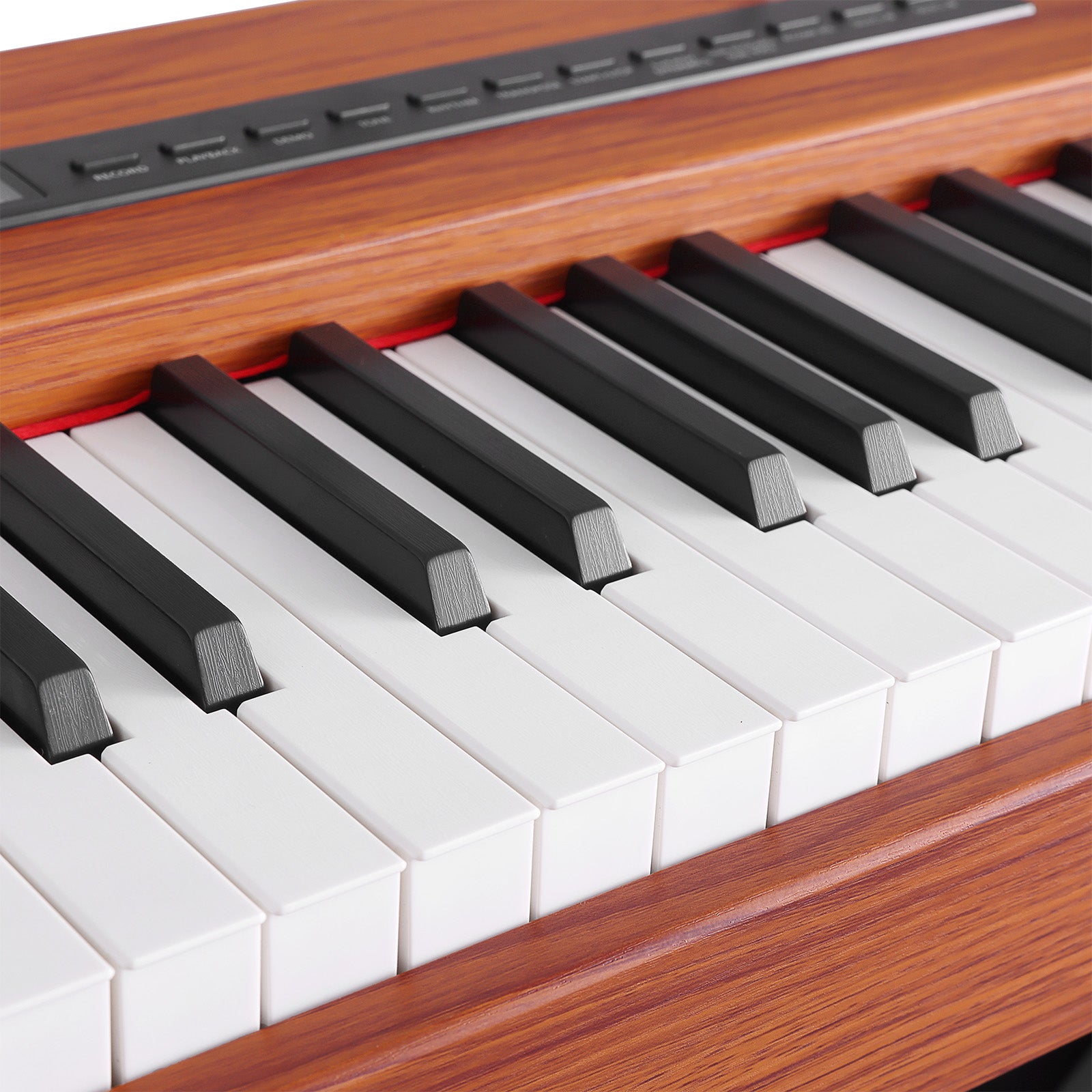 MUSTAR MEP-1600, Digital Piano 88 Keys Electronic Keyboards, Semi Weighted Electric Piano, Bluetooth Connection, Sustain Pedal, Brown