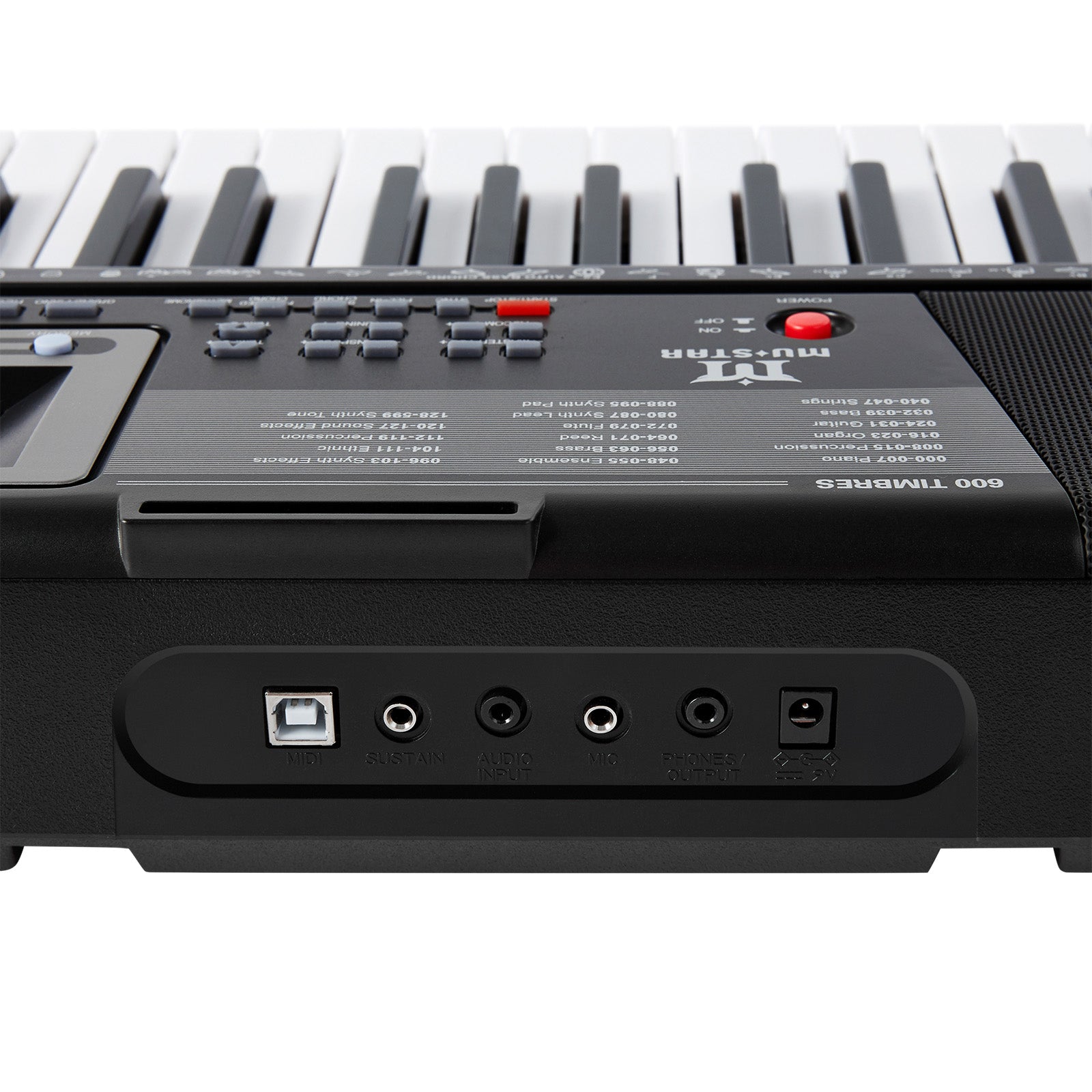 MUSTAR MEKS-500, 61 Key Portable Electronic Keyboard, Lighted Up Learning Piano Keyboard, LCD, Beginner Set, Gifts