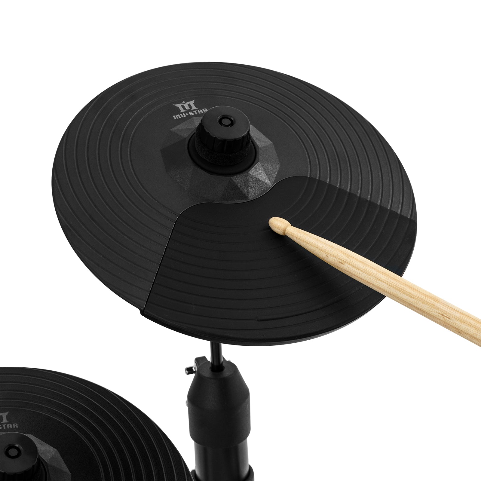 MUSTAR MED-400, MUSTAR Electronic Drum Set, Electric Drum Sets for Beginners with Mesh Drum Pads, 10" Cymbals, 2 Pedals, Drum Stool, Headphones, Sticks, USB MIDI Connectivity