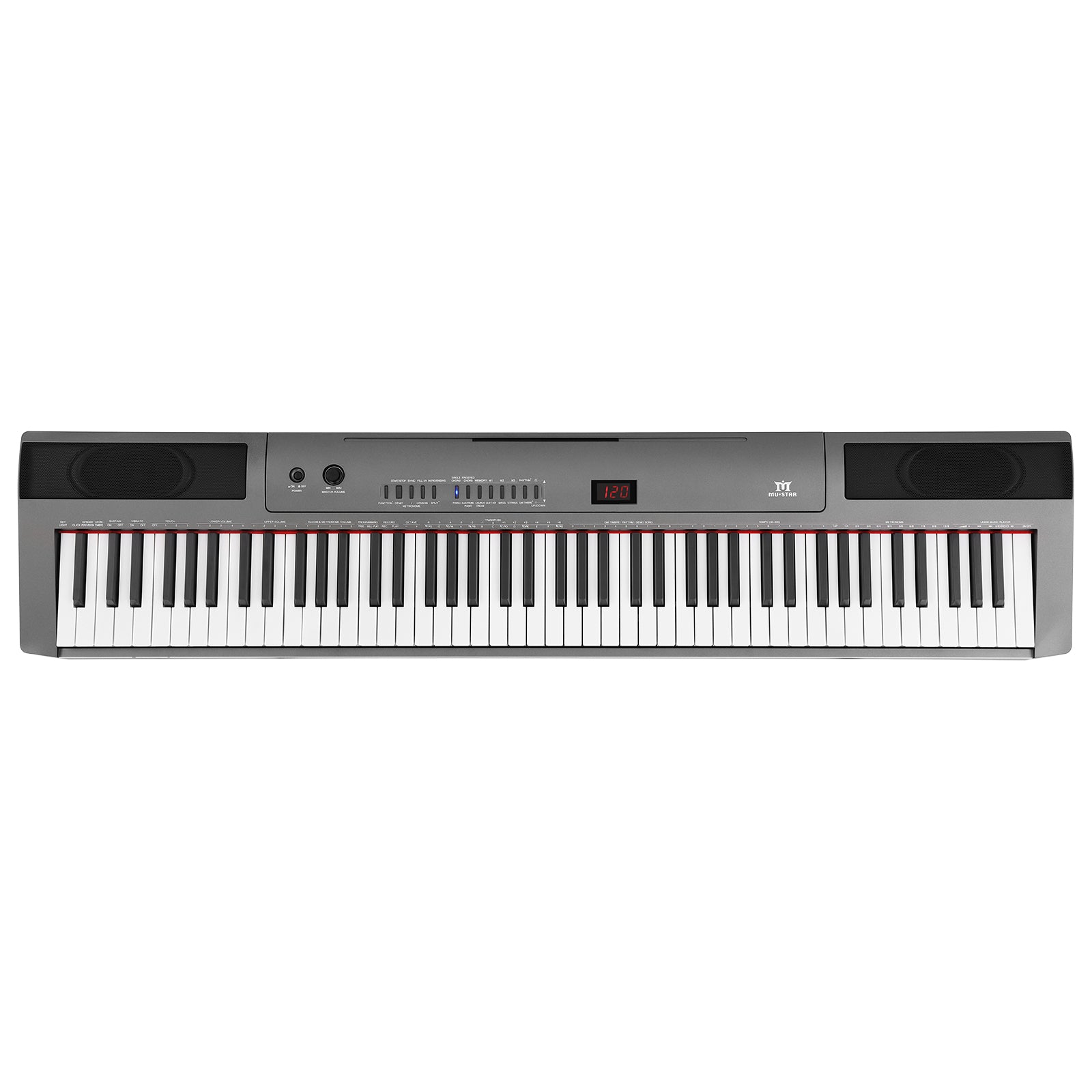 MUSTAR MEP-1800, Digital Piano 88 Keys Electronic Keyboards, Semi Weighted Electric Piano, Lighted up Keys, Sustain Pedal
