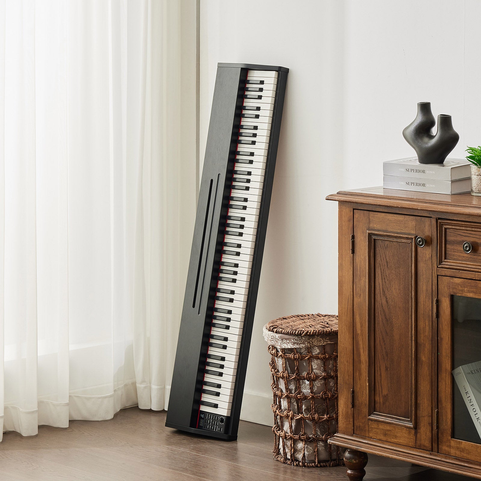 MUSTAR MDP-2100, 88 Semi Weighted Key Digital Piano, Electronic Keyboards, Bluetooth/ MIDI,3 Pedals, 80 demo 600 rhythms 800 tones