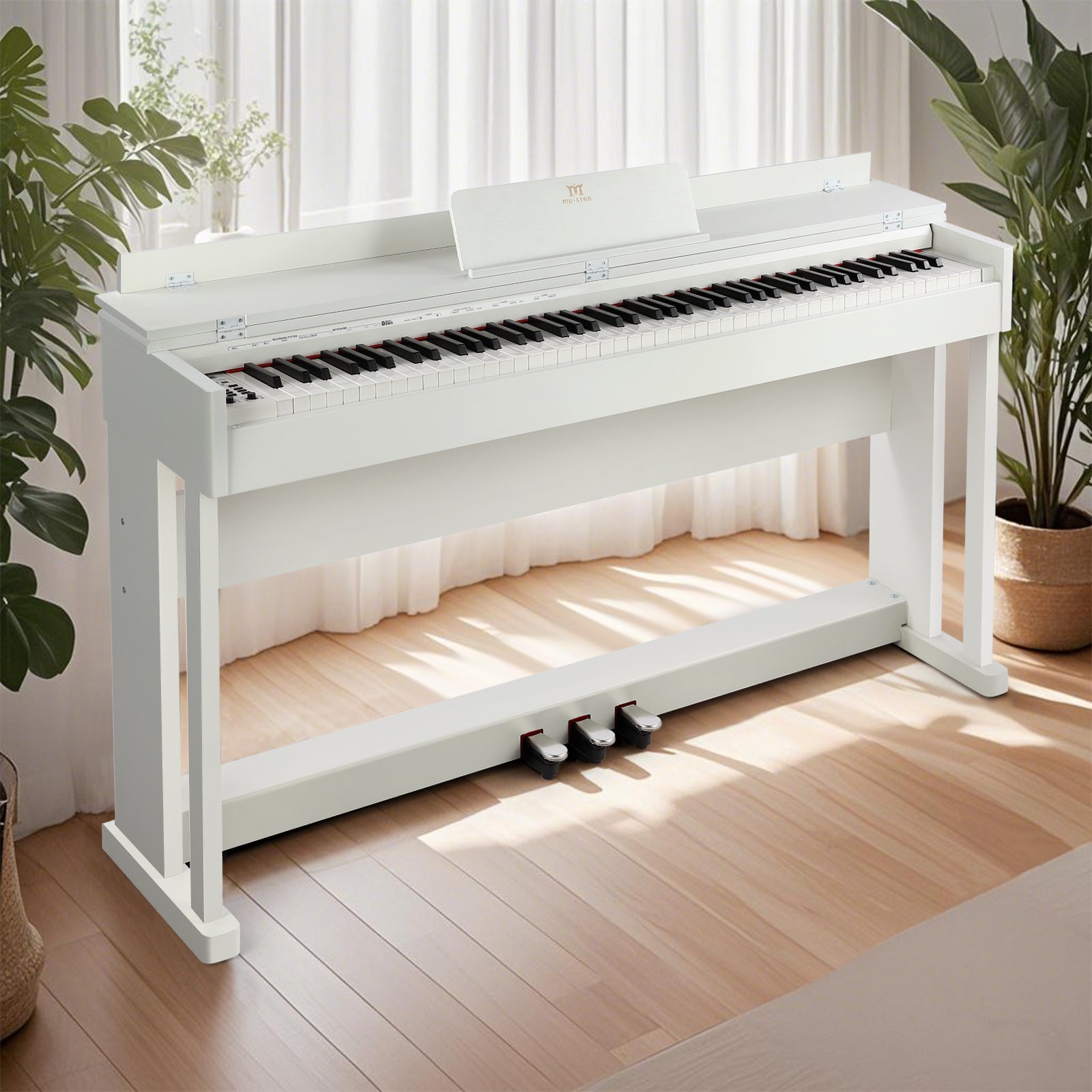 MUSTAR MDP-2700, 88 Key Weighted Wooden Upright Digital Piano, Hammer Action