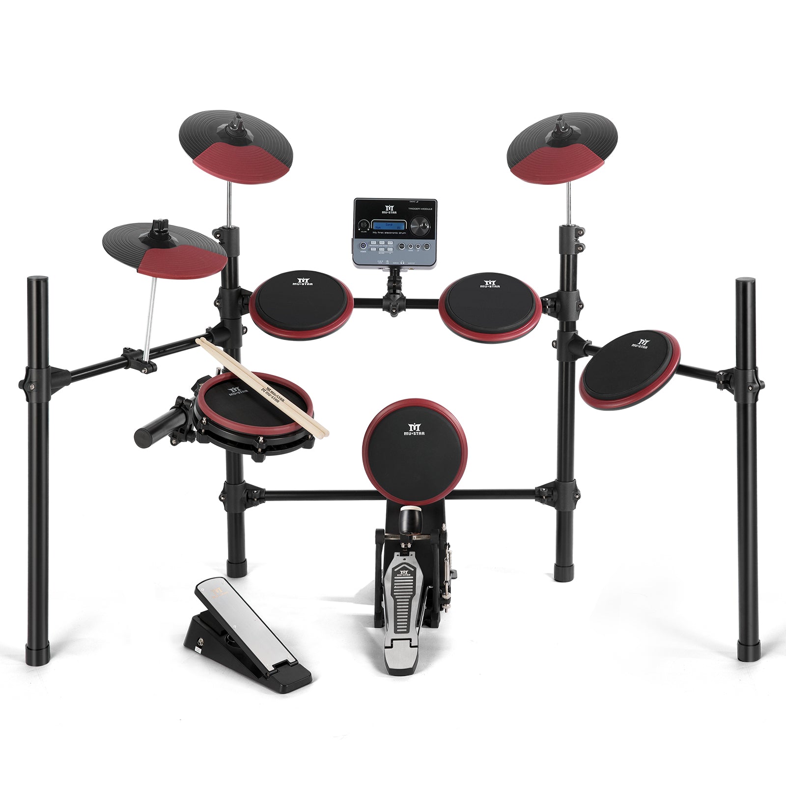 MUSTAR MED-100, Electronic Drum Set for Adults Kids Beginners, with 225 Sounds