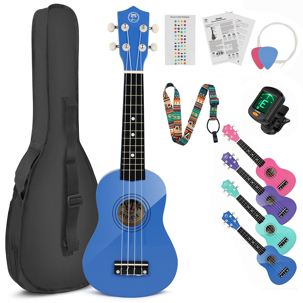 MUSTAR MU-501, 21 Inch Soprano Ukulele for Beginners Kids Blue