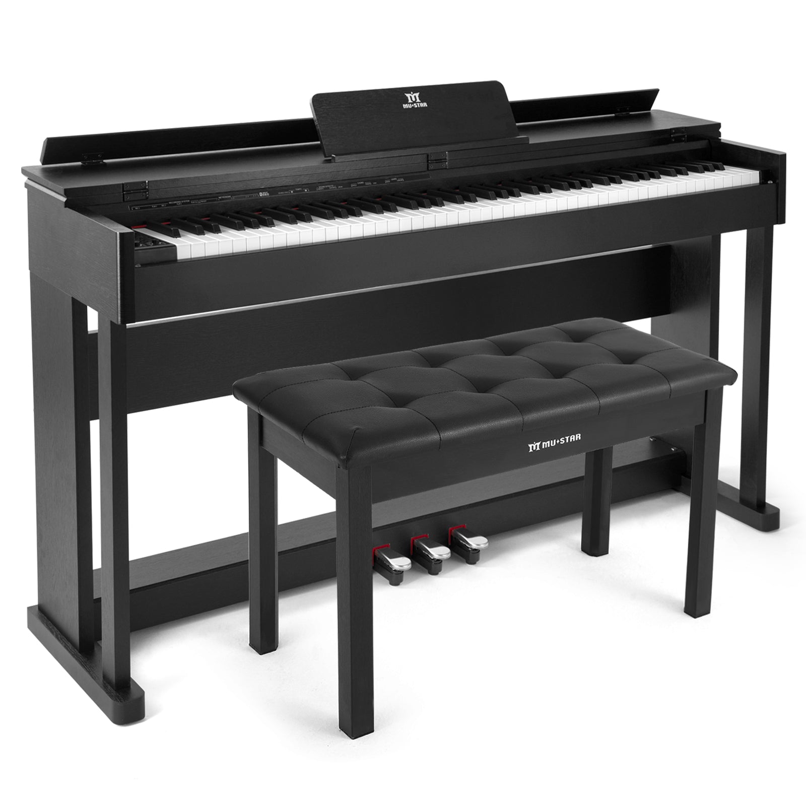 MUSTAR MDP-2700, 88 Key Weighted Wooden Upright Digital Piano, Hammer Action