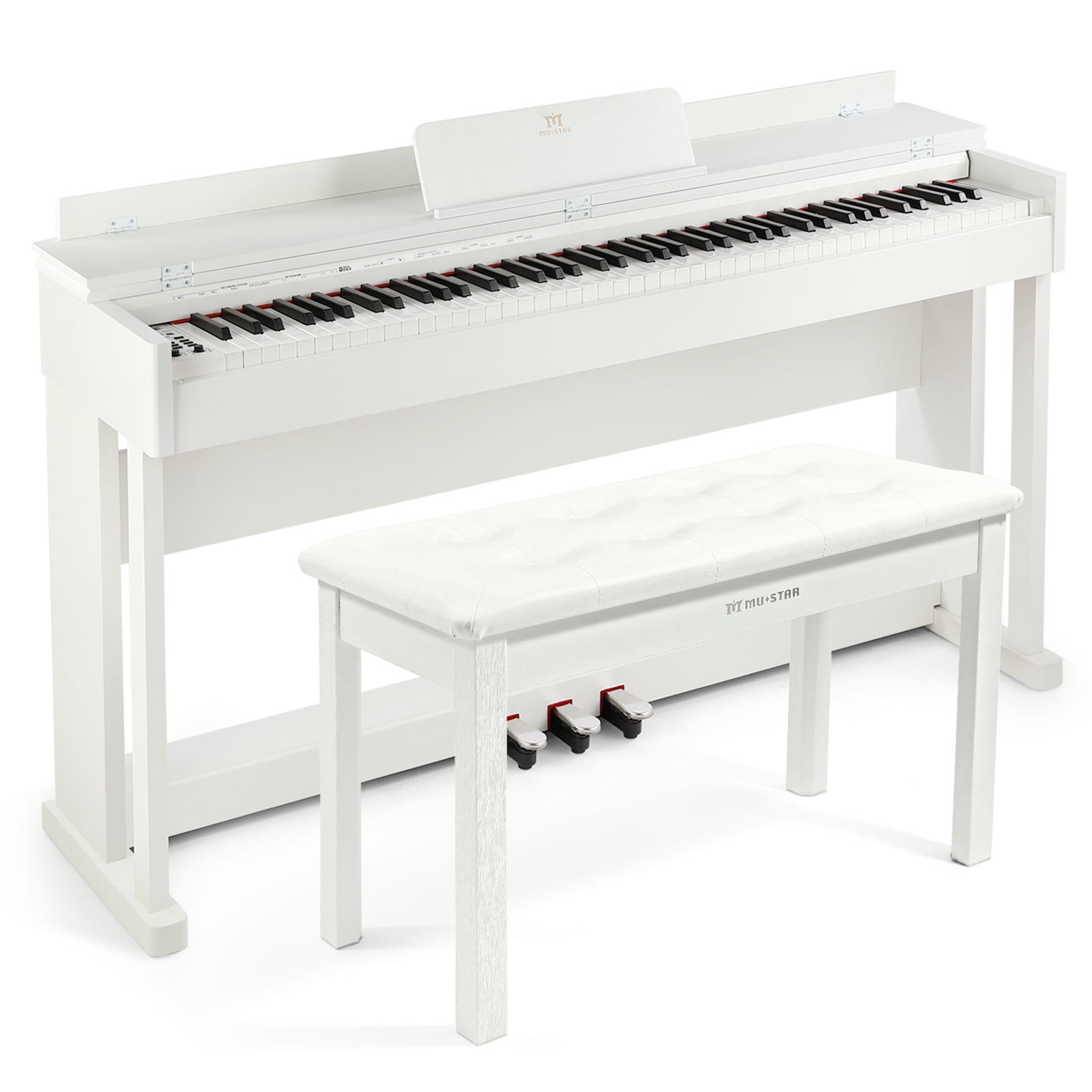 MUSTAR MDP-2700, 88 Key Weighted Wooden Upright Digital Piano, Hammer Action