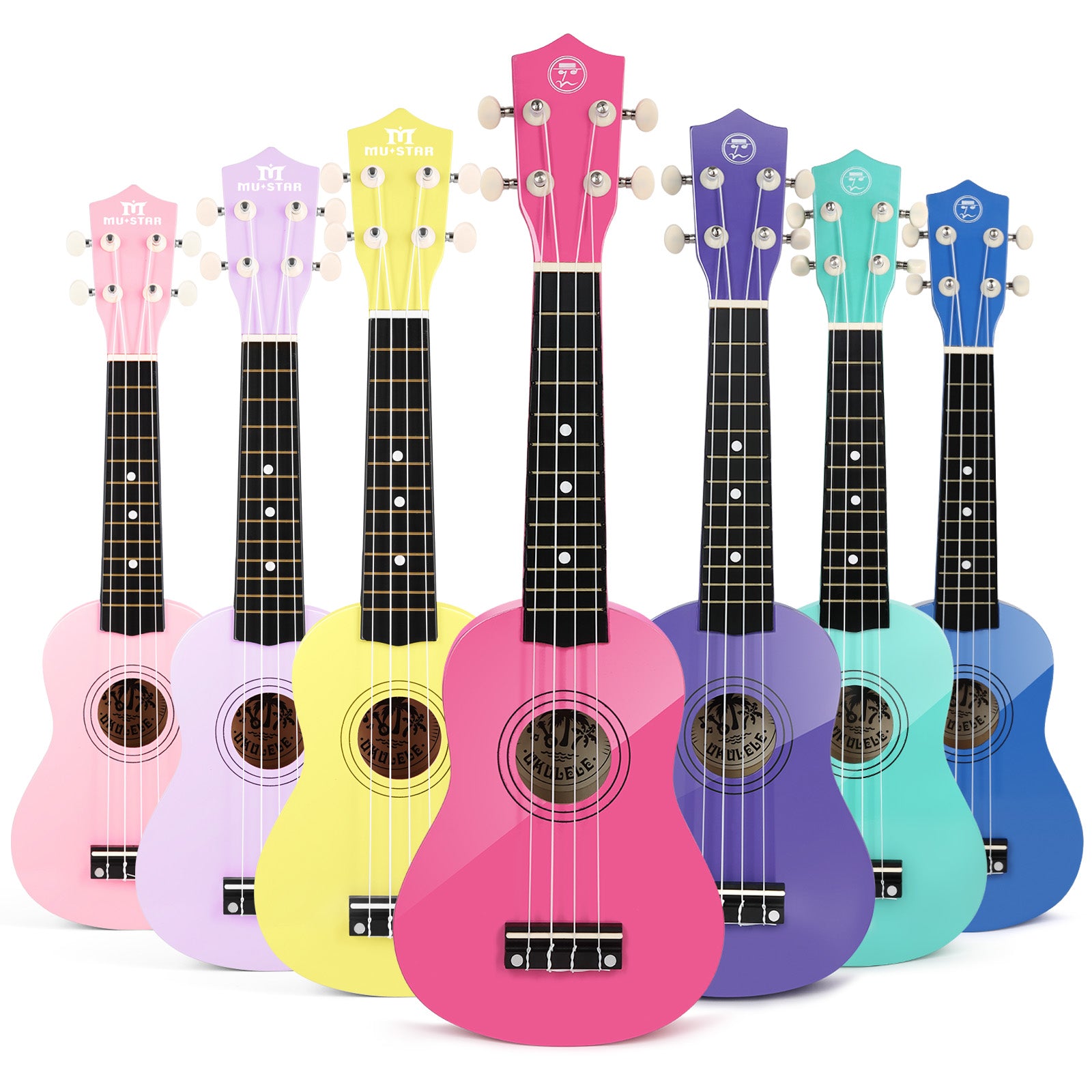 MUSTAR 21 Inch Soprano Ukulele for Beginners Kids Birthday Holiday Gifts