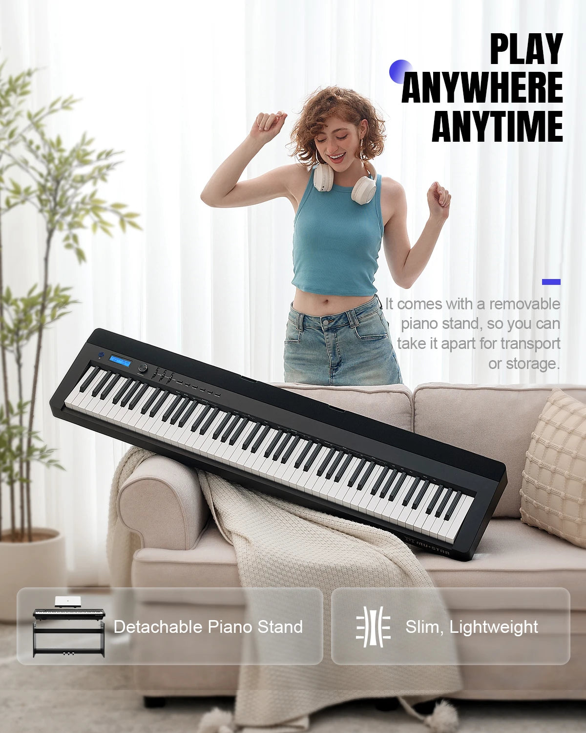 MUSTAR MDP-4100 88 Key Upright Digital Piano | Graded Hammer Action
