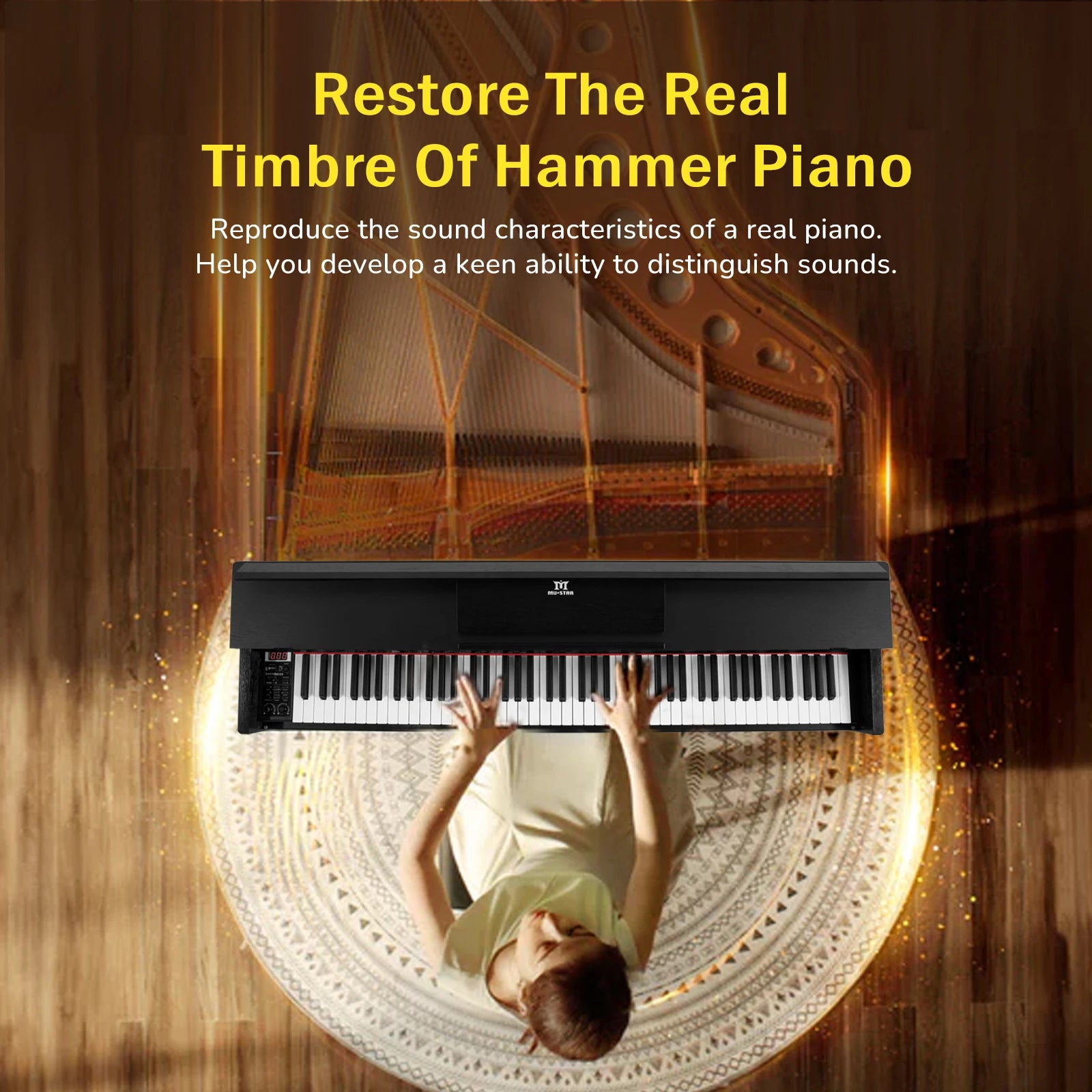 MUSTAR MDP-2700 88-Key Upright Digital Piano | Graded Hammer Action
