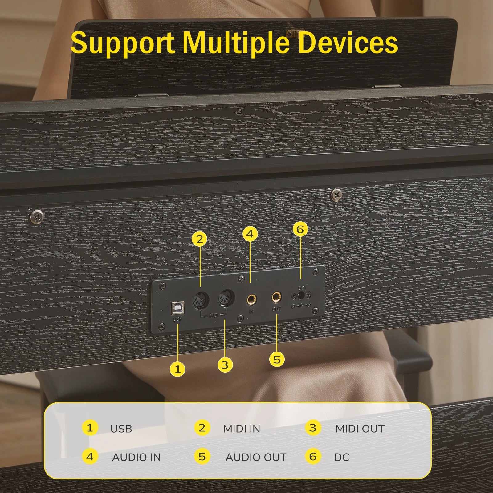 MUSTAR MDP-2700 88-Key Upright Digital Piano | Graded Hammer Action