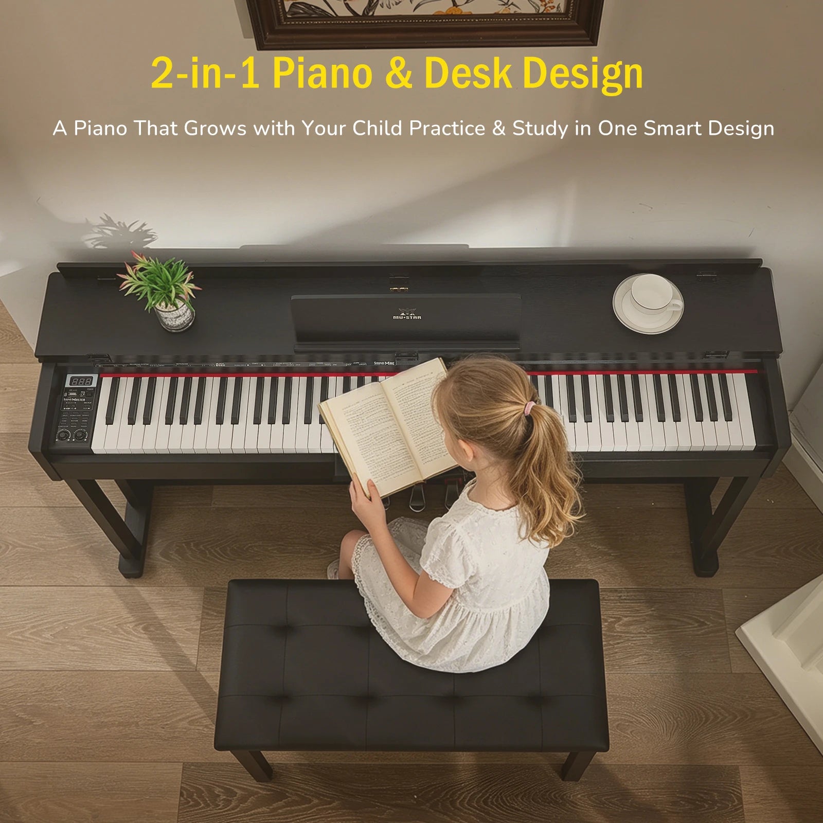 MUSTAR MDP-2700 88-Key Upright Digital Piano | Graded Hammer Action
