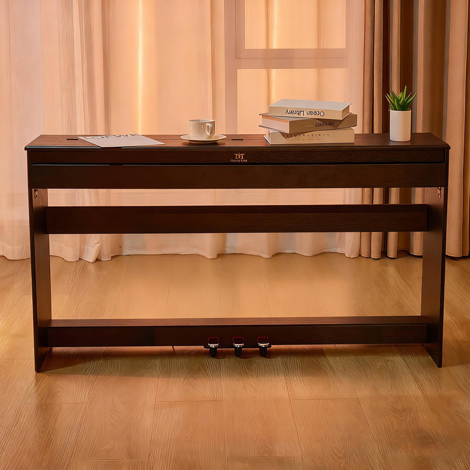 MUSTAR MDP-3300, 88 keys Upright Digital Piano, Fully Weighted Keyboard Piano, FSC Wooden Electronic Keyboards for Beginners