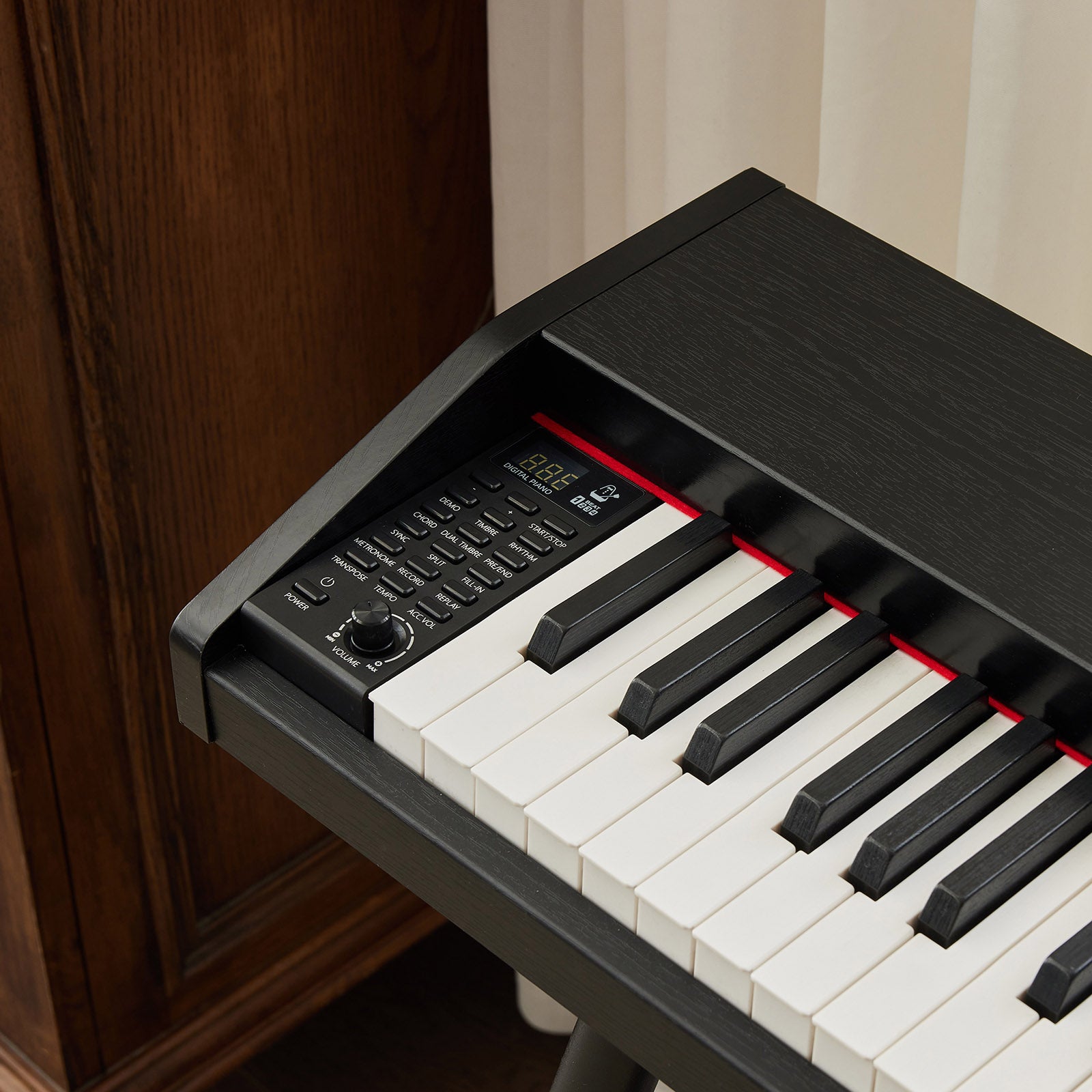 MUSTAR MDP-2100, 88 Semi Weighted Key Digital Piano, Electronic Keyboards, Bluetooth/ MIDI,3 Pedals, 80 demo 600 rhythms 800 tones