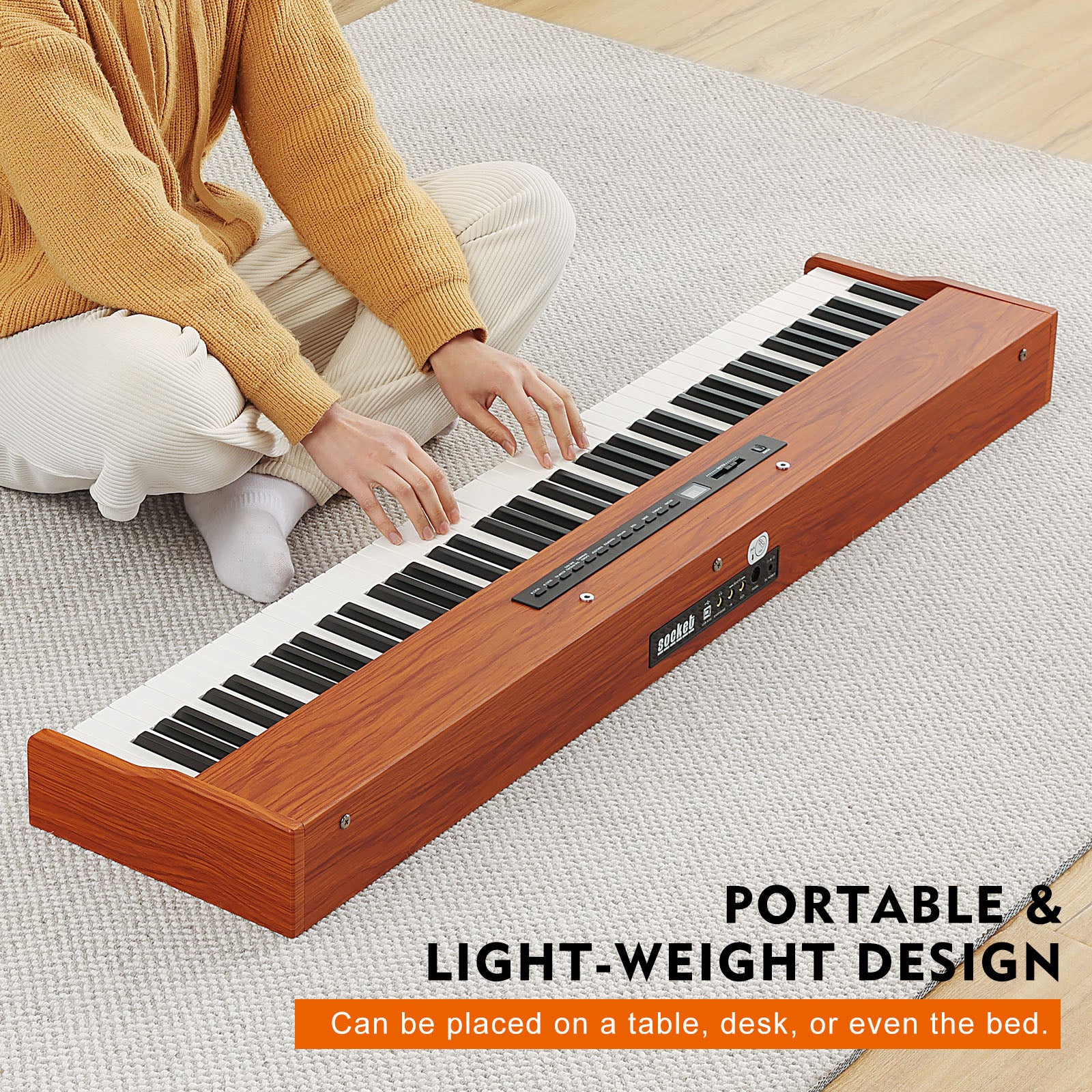 MUSTAR MEP900, Best Beginner Keyboard Piano, Digital Piano 88 Key Keyboard, Portable & Bluetooth Enabled for Kids & Adults