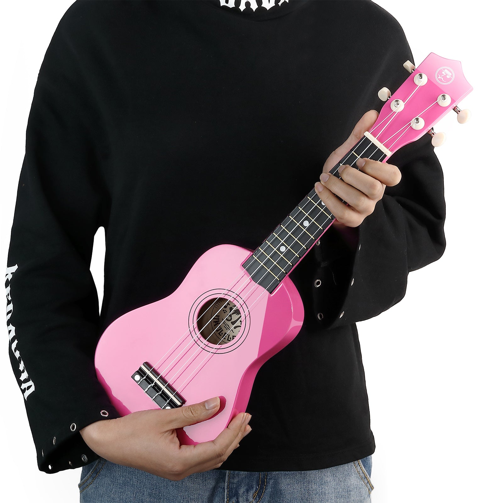 MUSTAR MU-401, 21 Inch Soprano Ukulele for Beginners Kids Pink