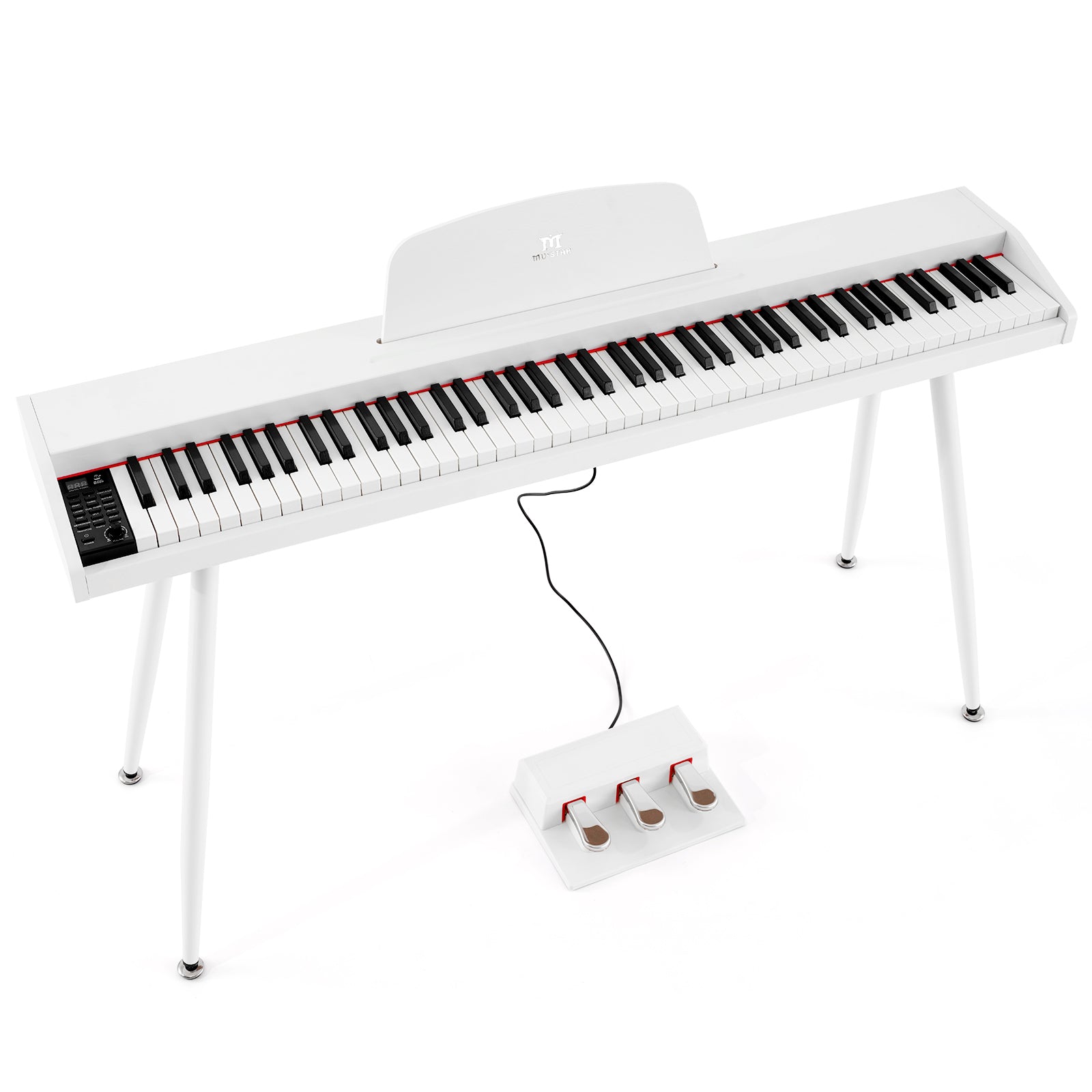 MUSTAR MDP-2100, 88 Semi Weighted Key Digital Piano, Electronic Keyboards, Bluetooth/ MIDI,3 Pedals, 80 demo 600 rhythms 800 tones