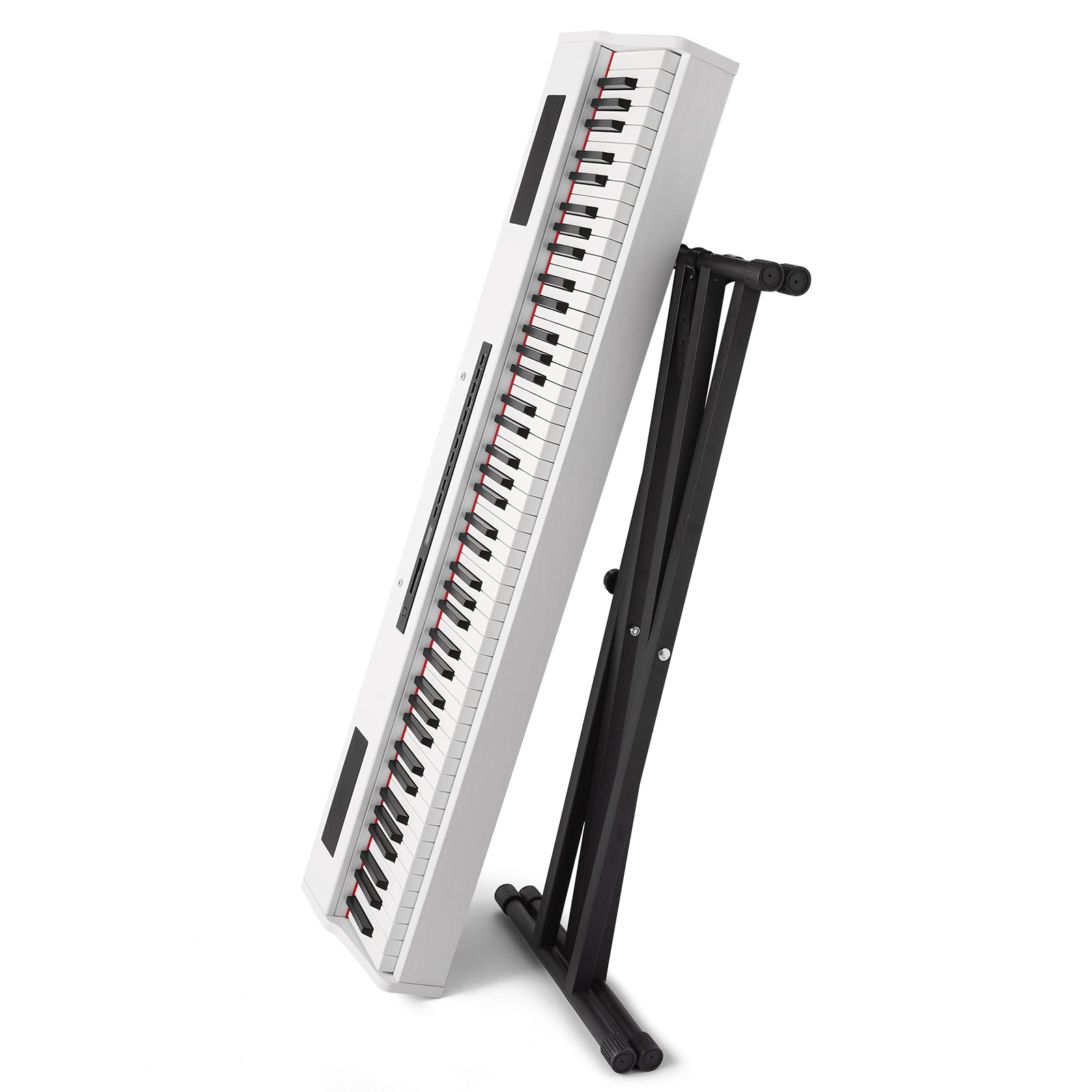 88 Key Weighted Digital Piano, MUSTAR MDP-1300,  Wooden Electronic Keyboards, Hammer Action, Bluetooth Connection, MIDI, Sustain Pedal, 80 demo 600 rhythms 800 tones, 2×20W stereo speakers, White