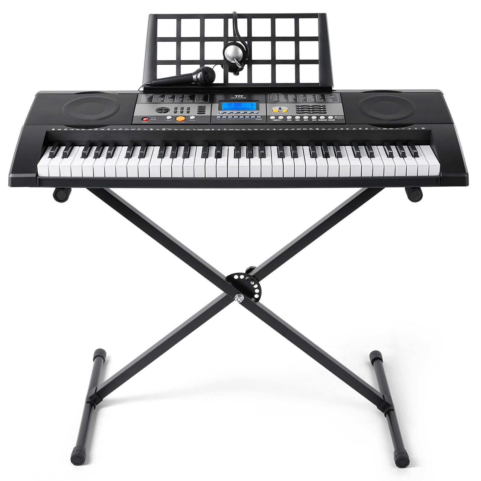 MUSTAR MEK-600, Piano Keyboard, 61 Key Touch Sensitive Keyboard, Electric Piano for Beginners