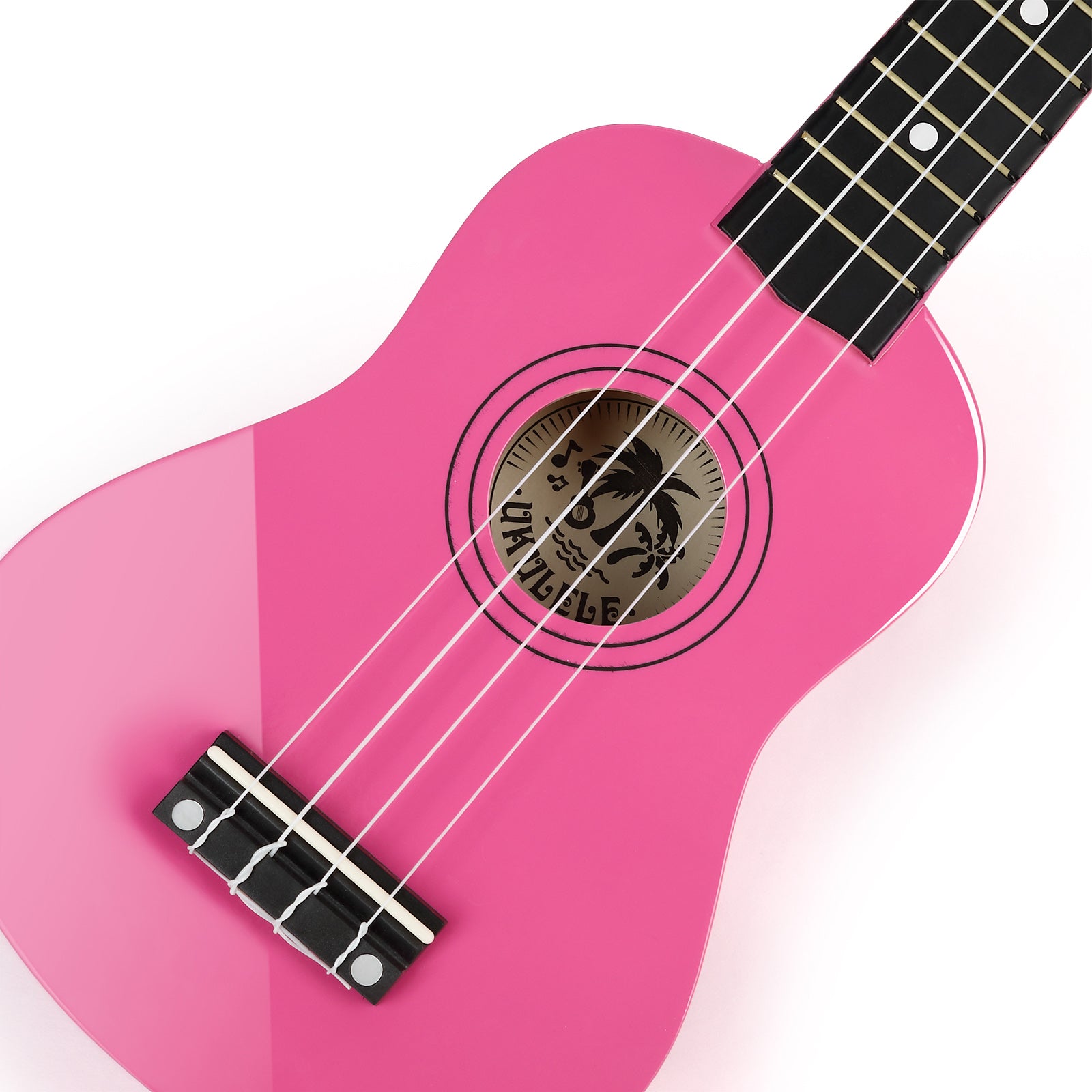 MUSTAR MU-401, 21 Inch Soprano Ukulele for Beginners Kids Pink
