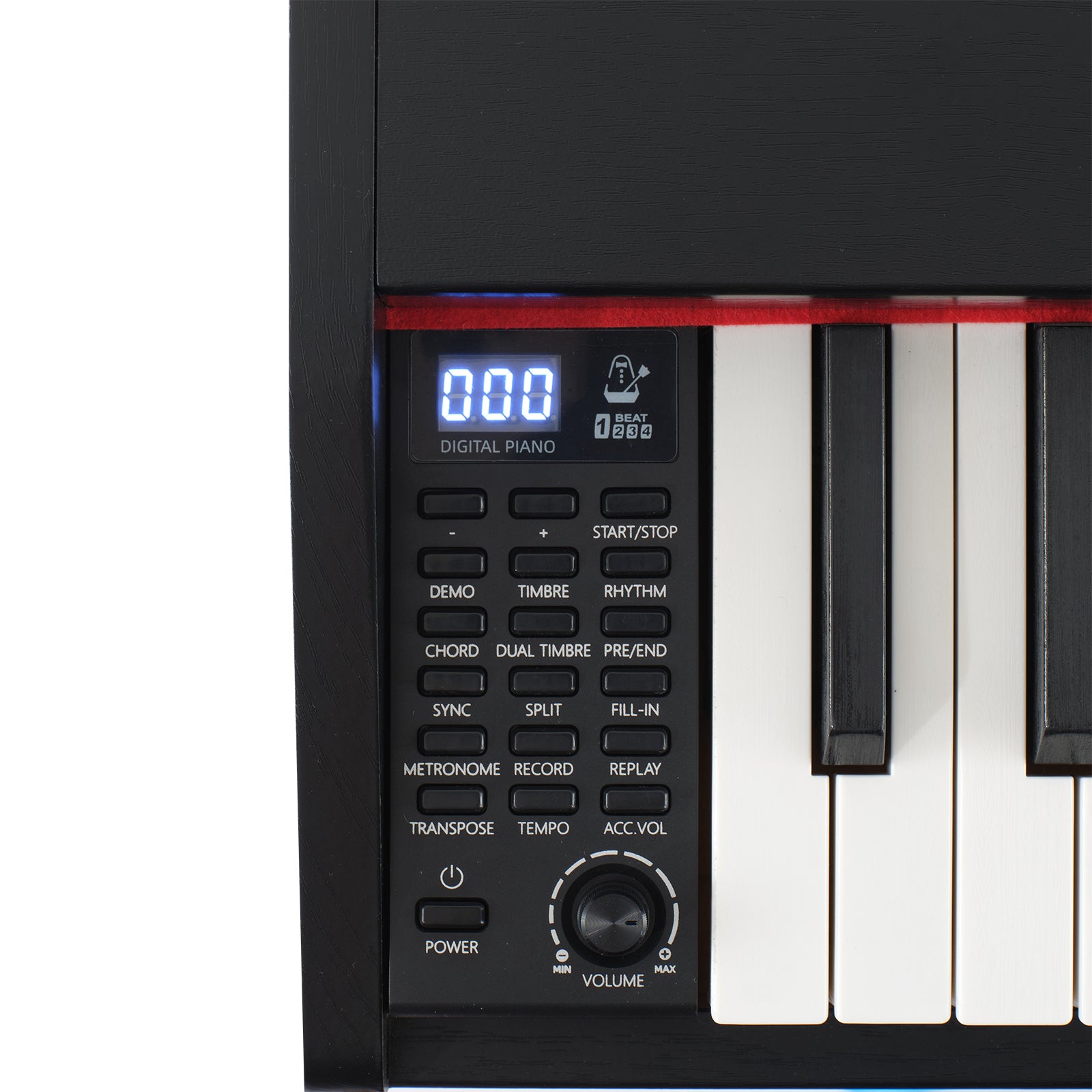 MUSTAR MDP-2100, 88 Semi Weighted Key Digital Piano, Electronic Keyboards, Bluetooth/ MIDI,3 Pedals, 80 demo 600 rhythms 800 tones