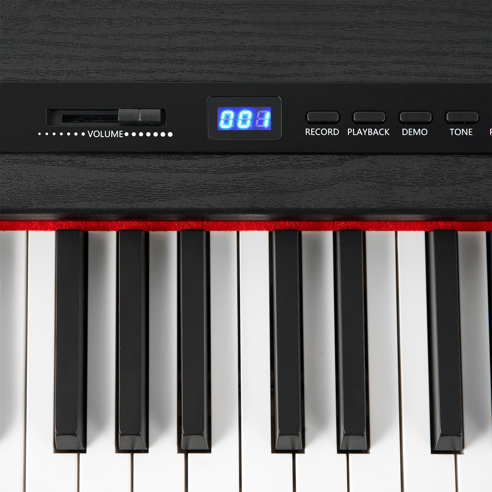 MUSTAR MDP-1200, 88 Key Weighted Digital Piano, Wooden Electronic Keyboards, Hammer Action, Bluetooth Connection, MIDI, Sustain Pedal, 80 demo 600 rhythms 800 tones, Black