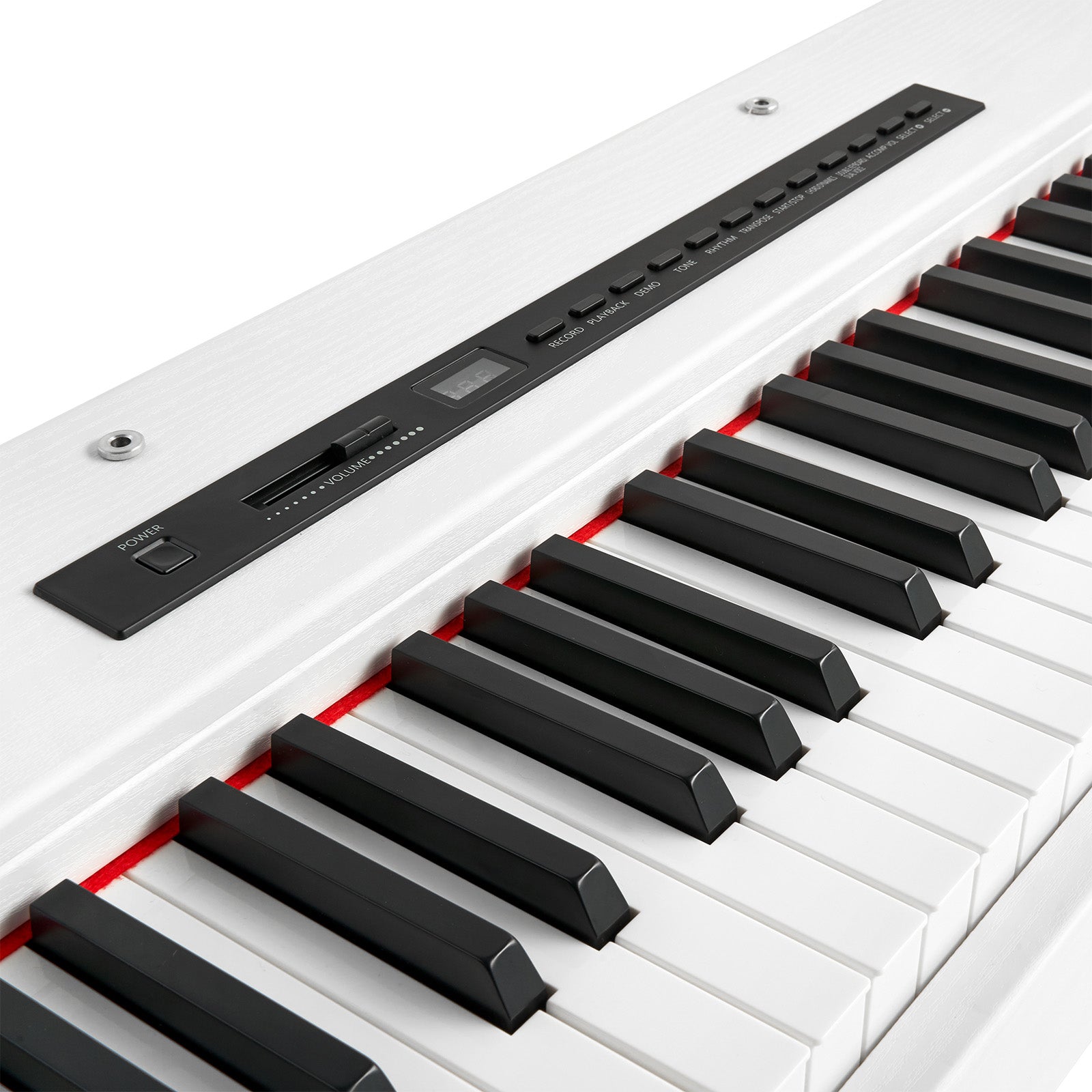 88 Key Weighted Digital Piano, MUSTAR MDP-1300,  Wooden Electronic Keyboards, Hammer Action, Bluetooth Connection, MIDI, Sustain Pedal, 80 demo 600 rhythms 800 tones, 2×20W stereo speakers, White
