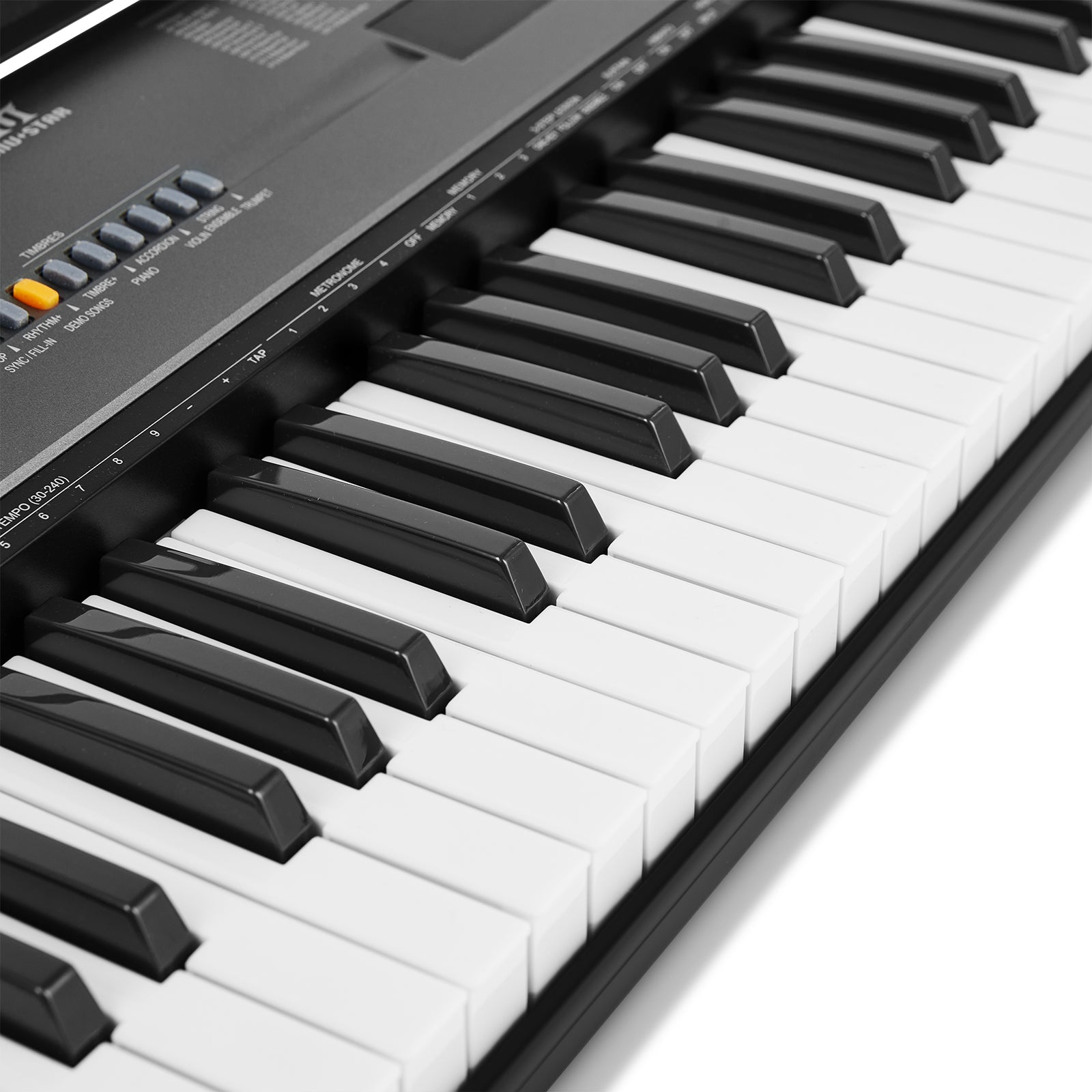 MUSTAR MEKS-700, Piano Keyboard with Lighted Up Keys, 61 Keys Learning Keyboard for Beginners, Bench, Teaching Modes, Two Power Supply Methods, Built-In Speaker, Lighted Keys, Microphone Input, Split Mode