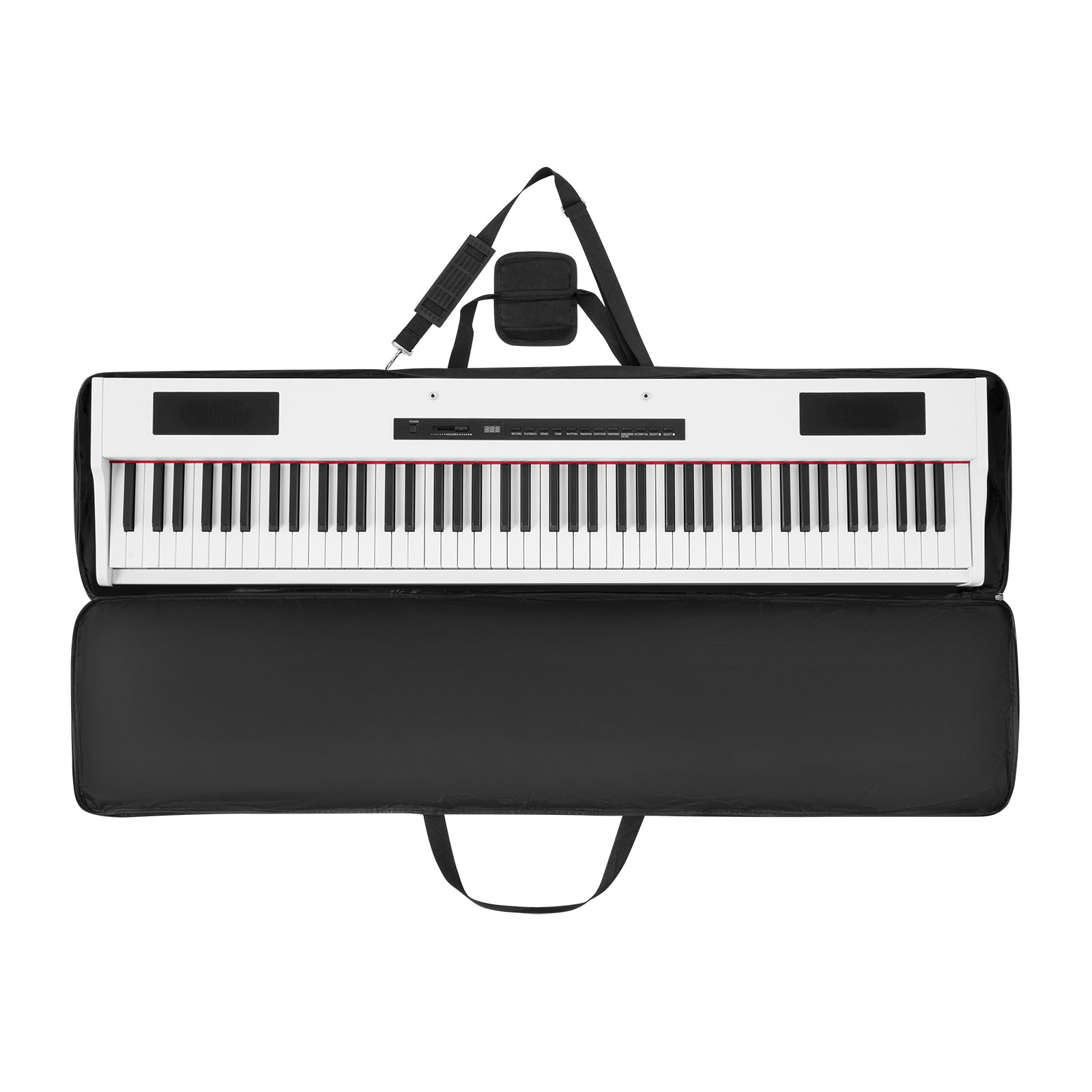 88 Key Weighted Digital Piano, MUSTAR MDP-1300,  Wooden Electronic Keyboards, Hammer Action, Bluetooth Connection, MIDI, Sustain Pedal, 80 demo 600 rhythms 800 tones, 2×20W stereo speakers, White