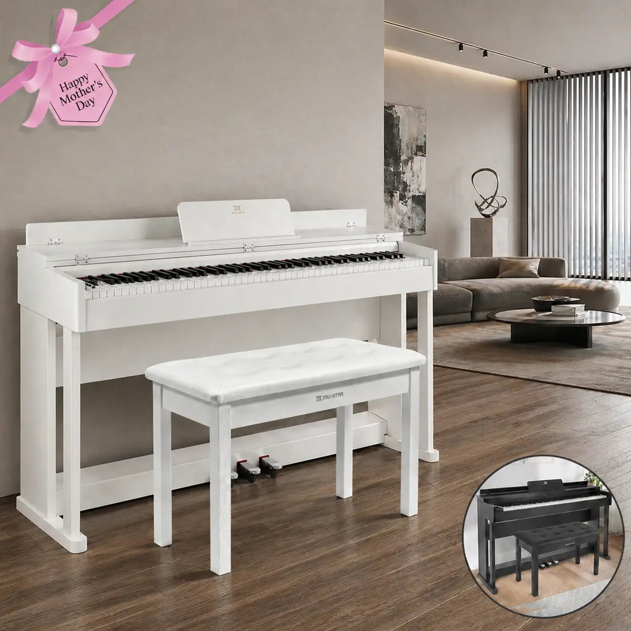MUSTAR MDP-2700 88-Key Upright Digital Piano | Graded Hammer Action