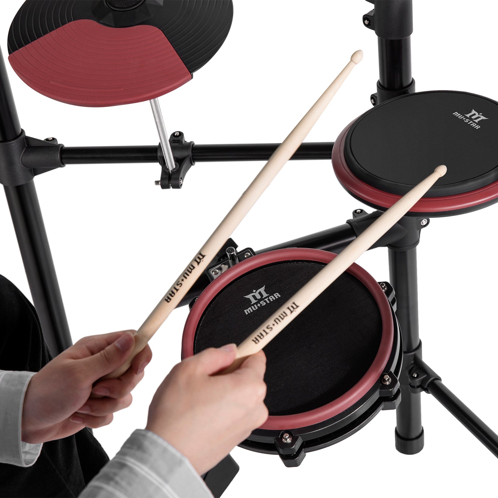 MUSTAR MED-100, Electronic Drum Set for Adults Kids Beginners, with 225 Sounds