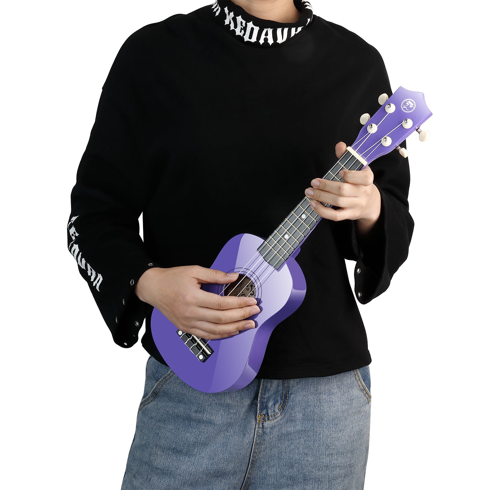 MUSTAR MU-701, 21 Inch Soprano Ukulele for Beginners Kids Purple