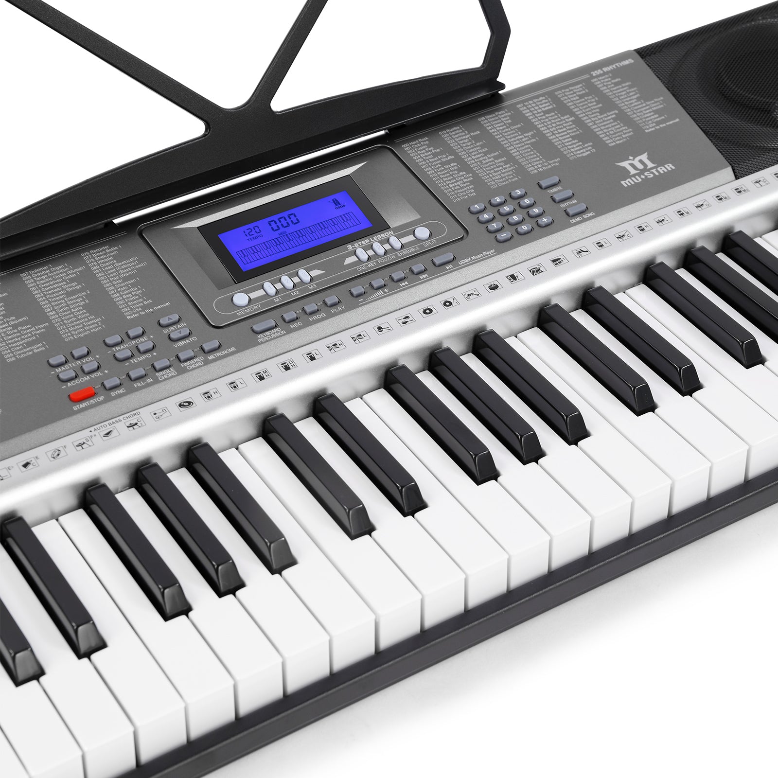 MUSTAR MEK-300, 61 Key Piano Keyboard, Electric Keyboard Piano with Stand for Beginners