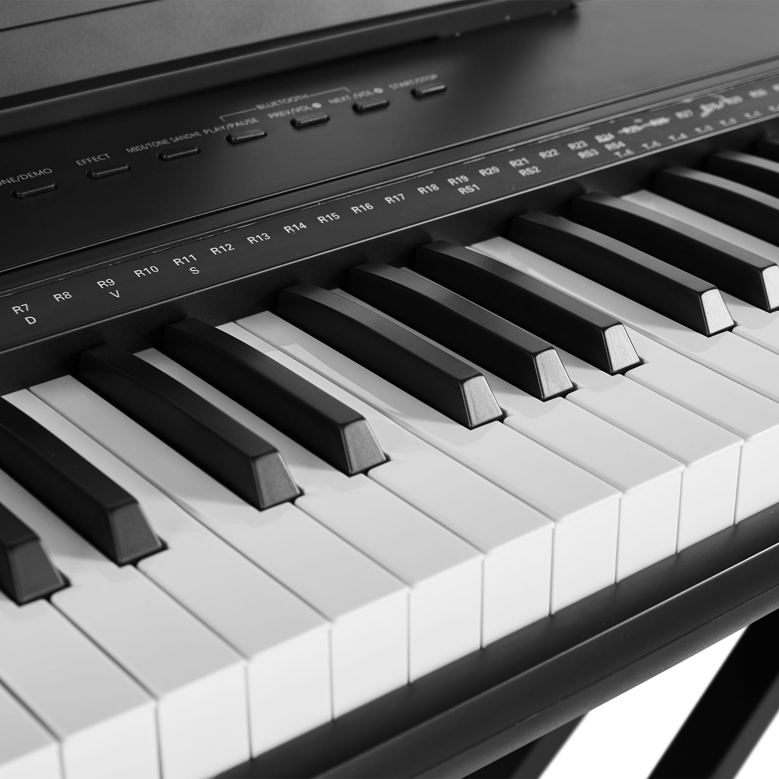 MUSTAR MEP-1100, 88 keys Digital Piano, Semi Weighted Keyboard Piano, Electronic Keyboards for Beginners, Sustain Pedal, USB/MIDI/Bluetooth, ABS, 128 Rhythms, 2 built-in 25W Stereo Speakers, Black