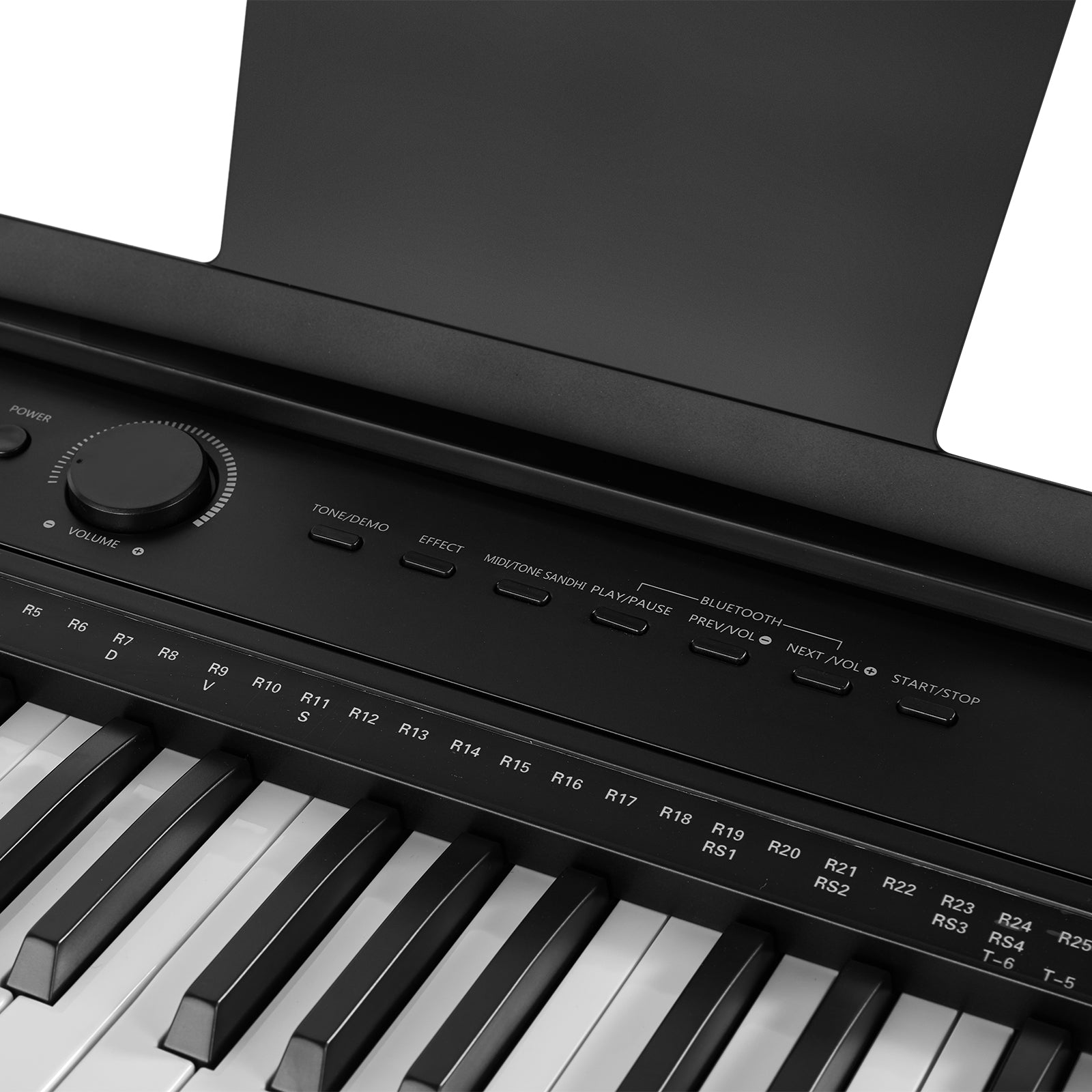 MUSTAR MEP-1100, 88 keys Digital Piano, Semi Weighted Keyboard Piano, Electronic Keyboards for Beginners, Sustain Pedal, USB/MIDI/Bluetooth, ABS, 128 Rhythms, 2 built-in 25W Stereo Speakers, Black