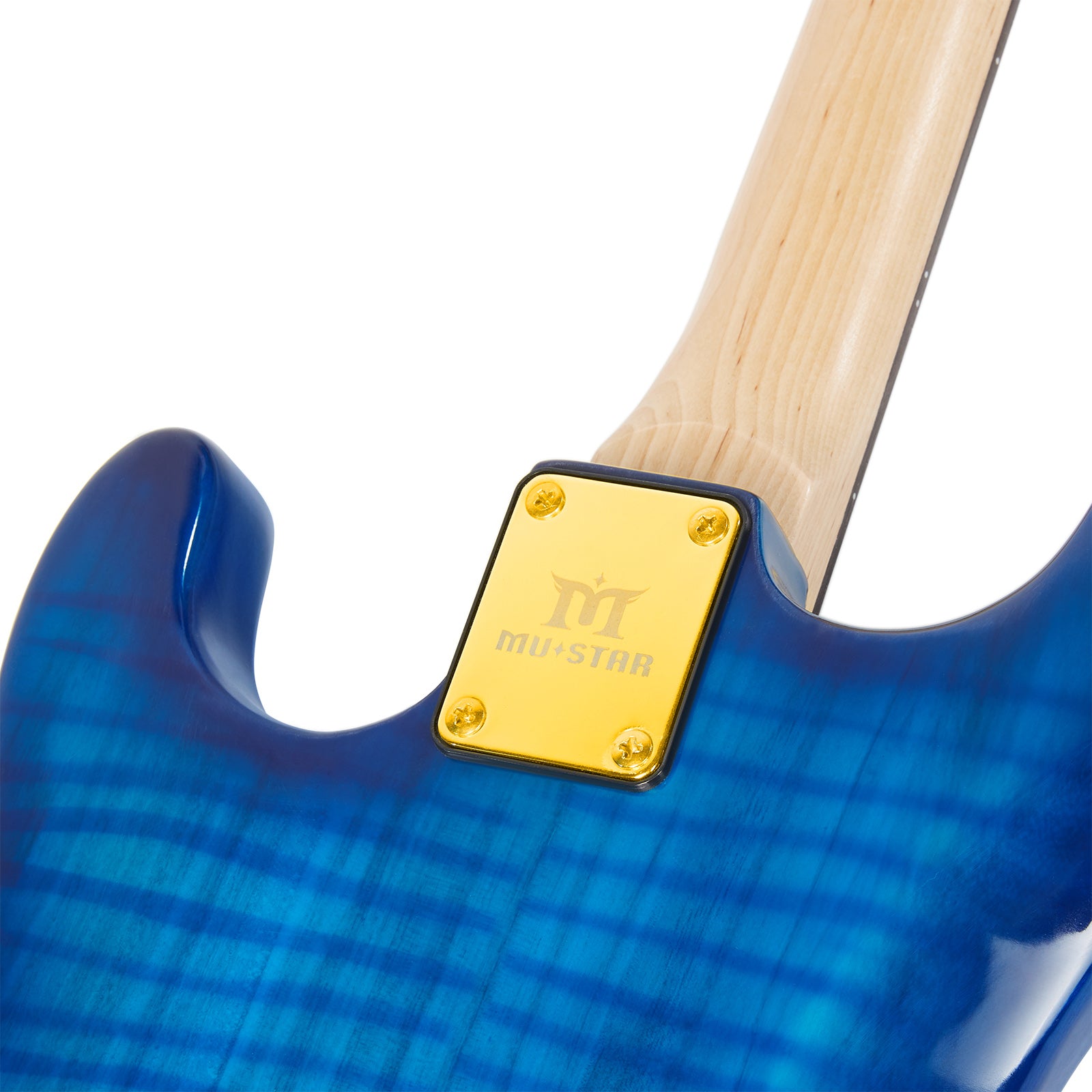 MUSTAR MEG-200, Electric Guitar Kit with 25W Amplifier, Solid Wood Electric Guitar Kits Beginner (Blue)