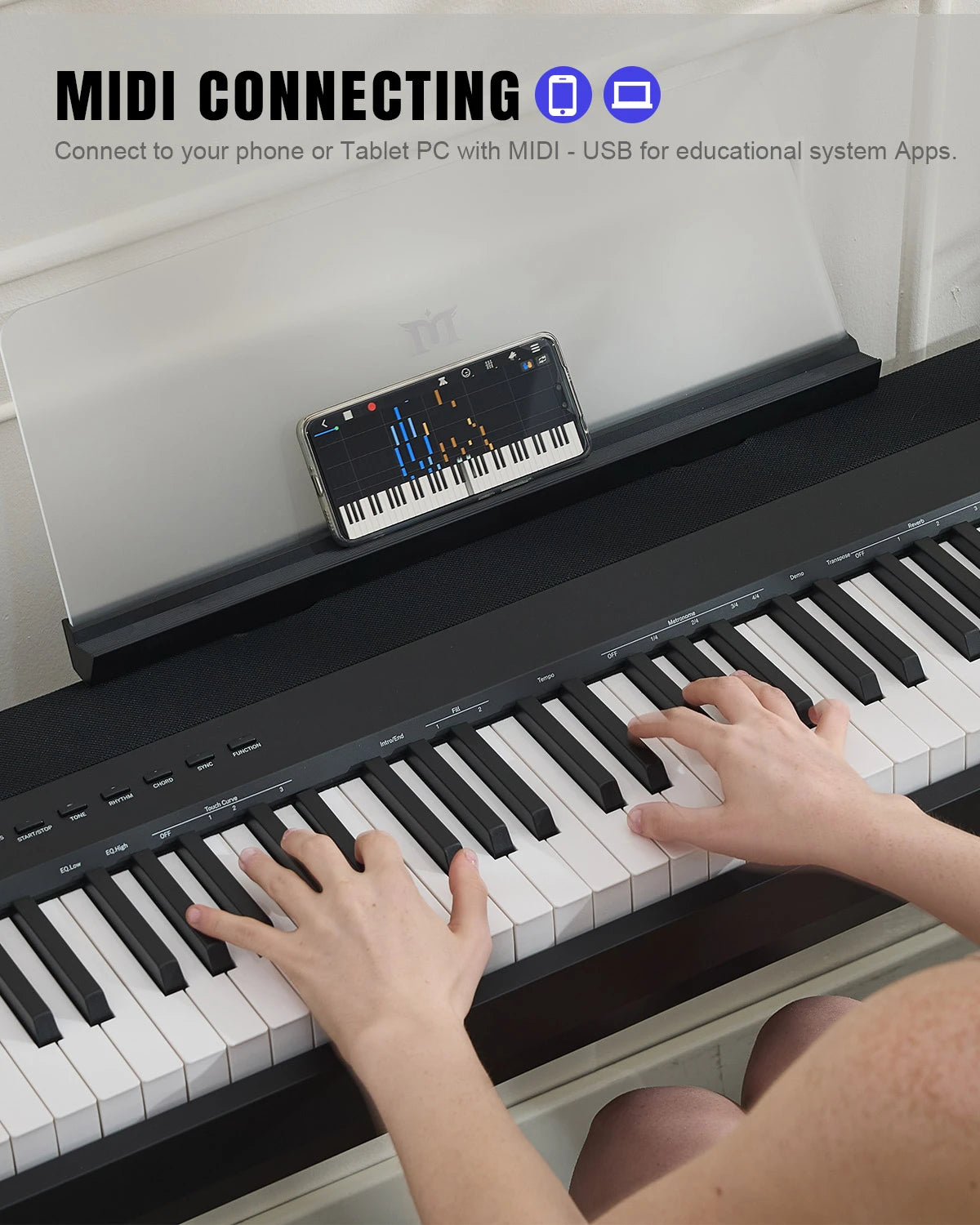 MUSTAR MDP-4100 88 Key Upright Digital Piano | Graded Hammer Action