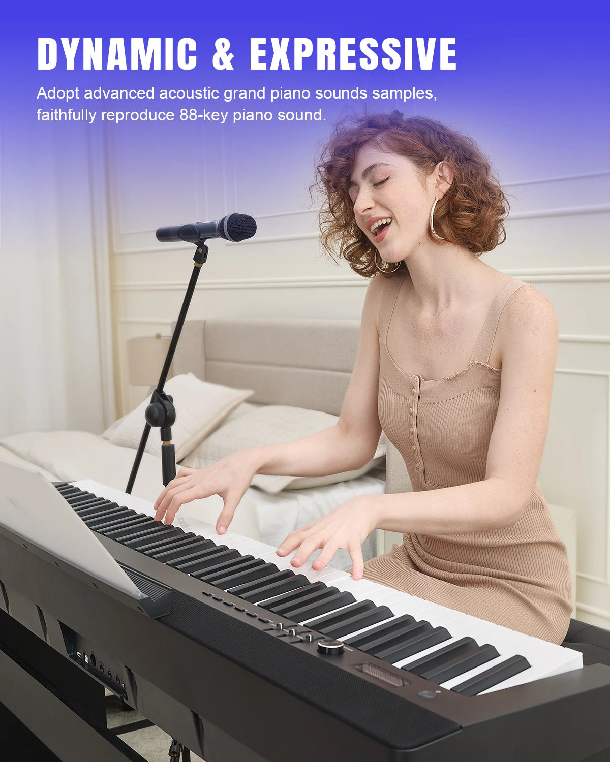 MUSTAR MDP-4100 88 Key Upright Digital Piano | Graded Hammer Action