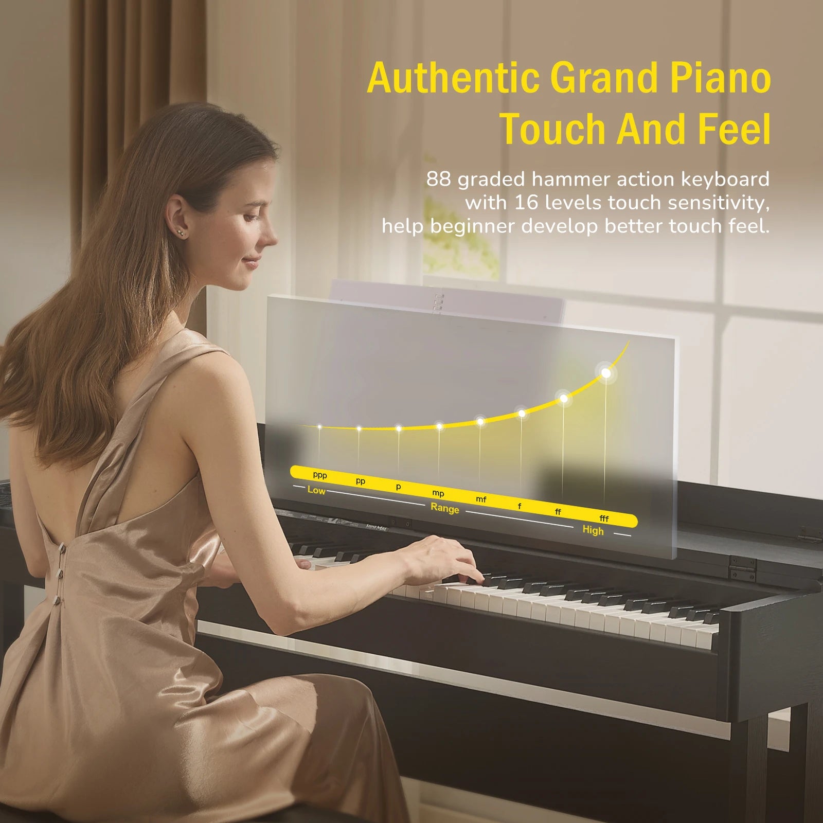 MUSTAR MDP-2700 88-Key Upright Digital Piano | Graded Hammer Action